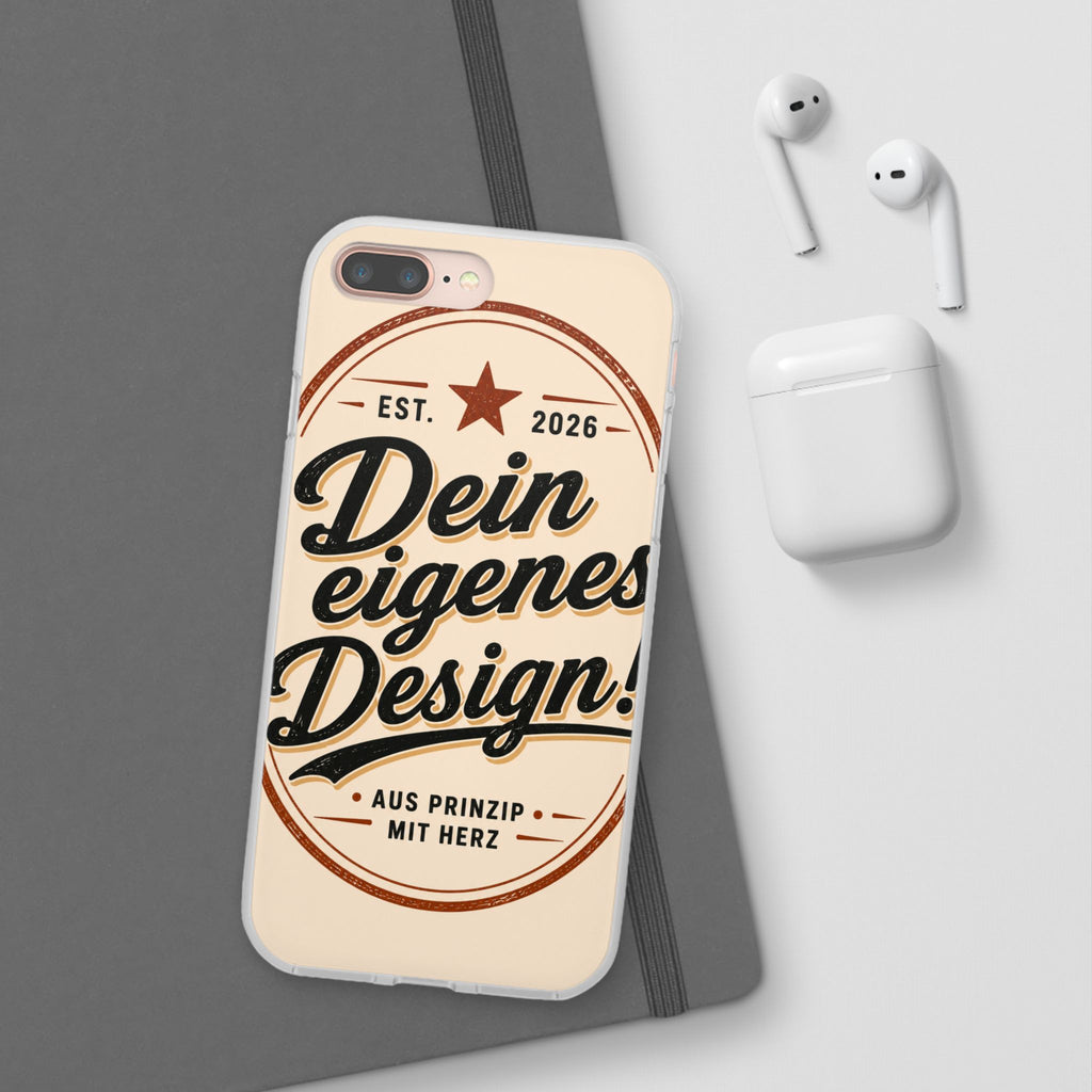 Phone Case — "Dein eigenes Design" Vintage Script Personalized Protective Case
