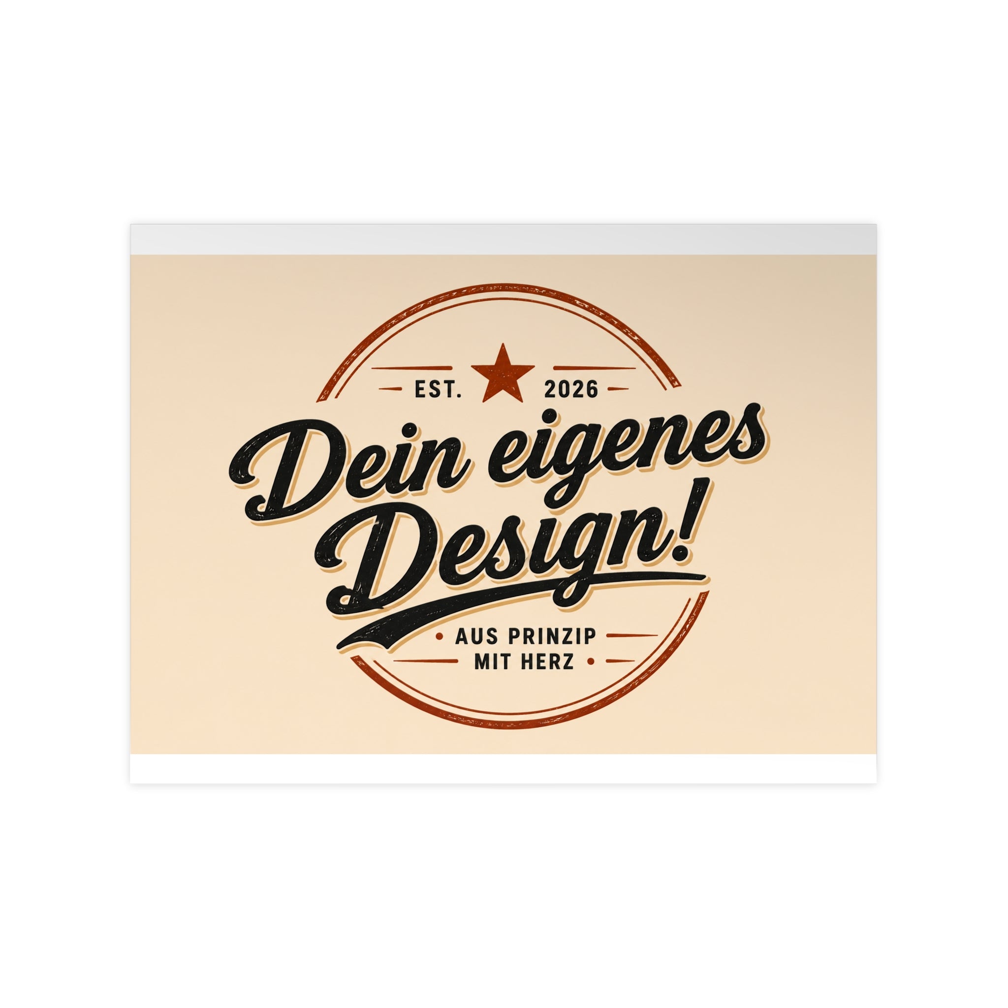 Custom Photopaper Poster — Personalizable Vintage Badge Design (Dein eigenes Design!)