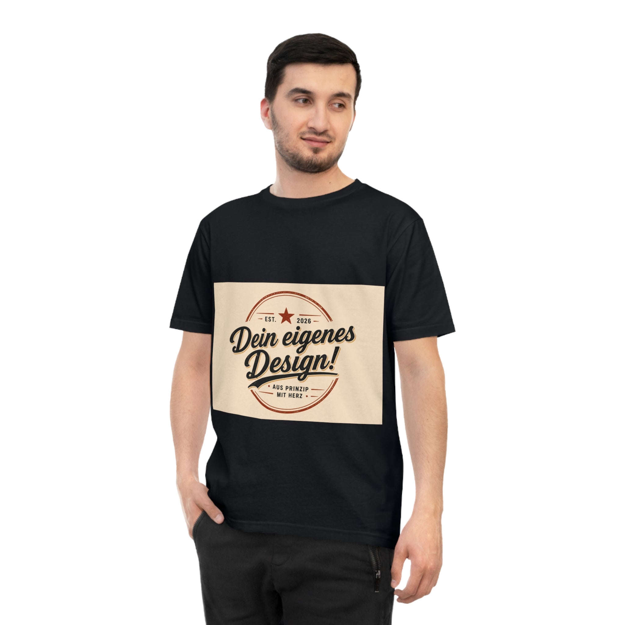 Vintage Badge T‑Shirt — "Dein eigenes Design!" Custom Retro Graphic Tee