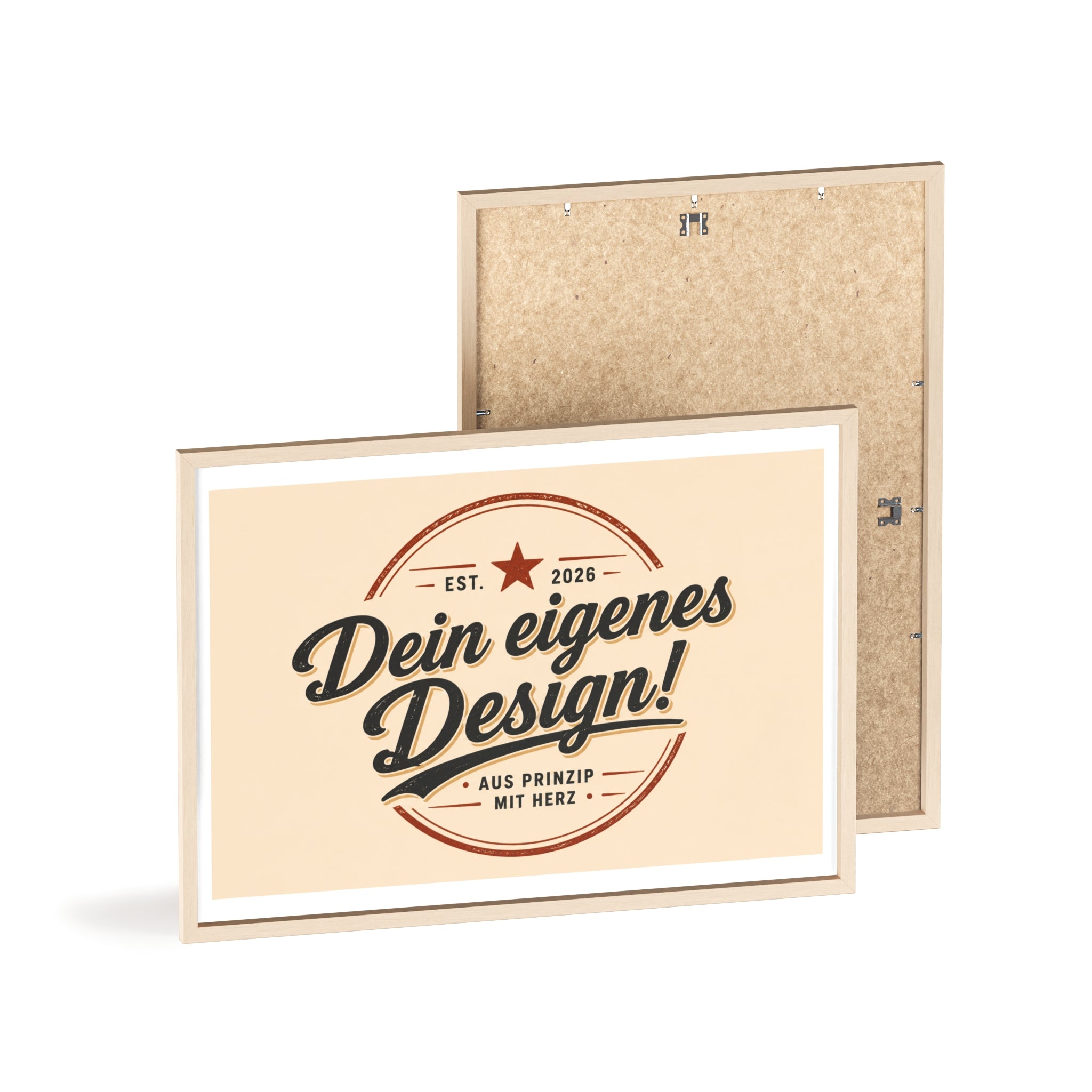 Framed Poster – "Dein eigenes Design!" Custom Wooden Frame Wall Art