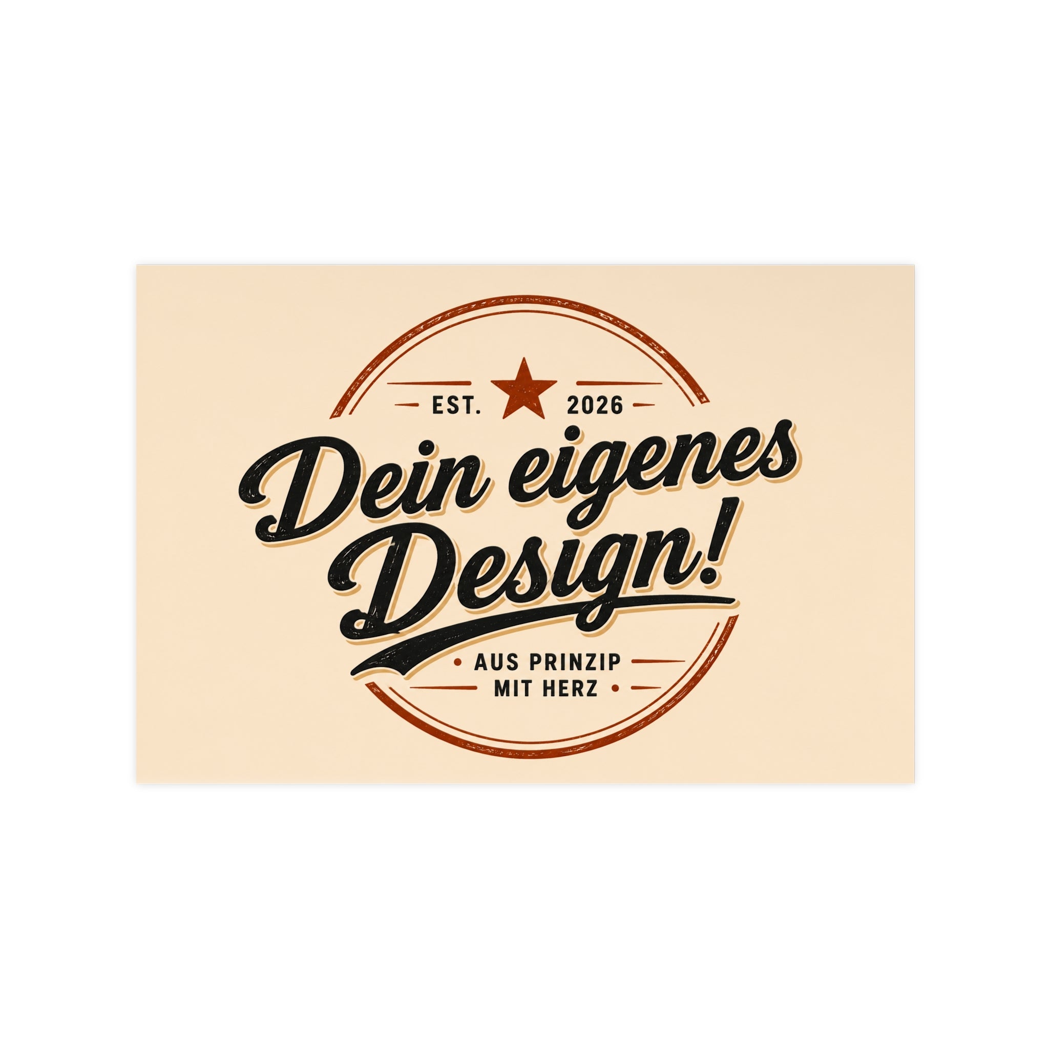 Custom Photopaper Poster — Personalizable Vintage Badge Design (Dein eigenes Design!)