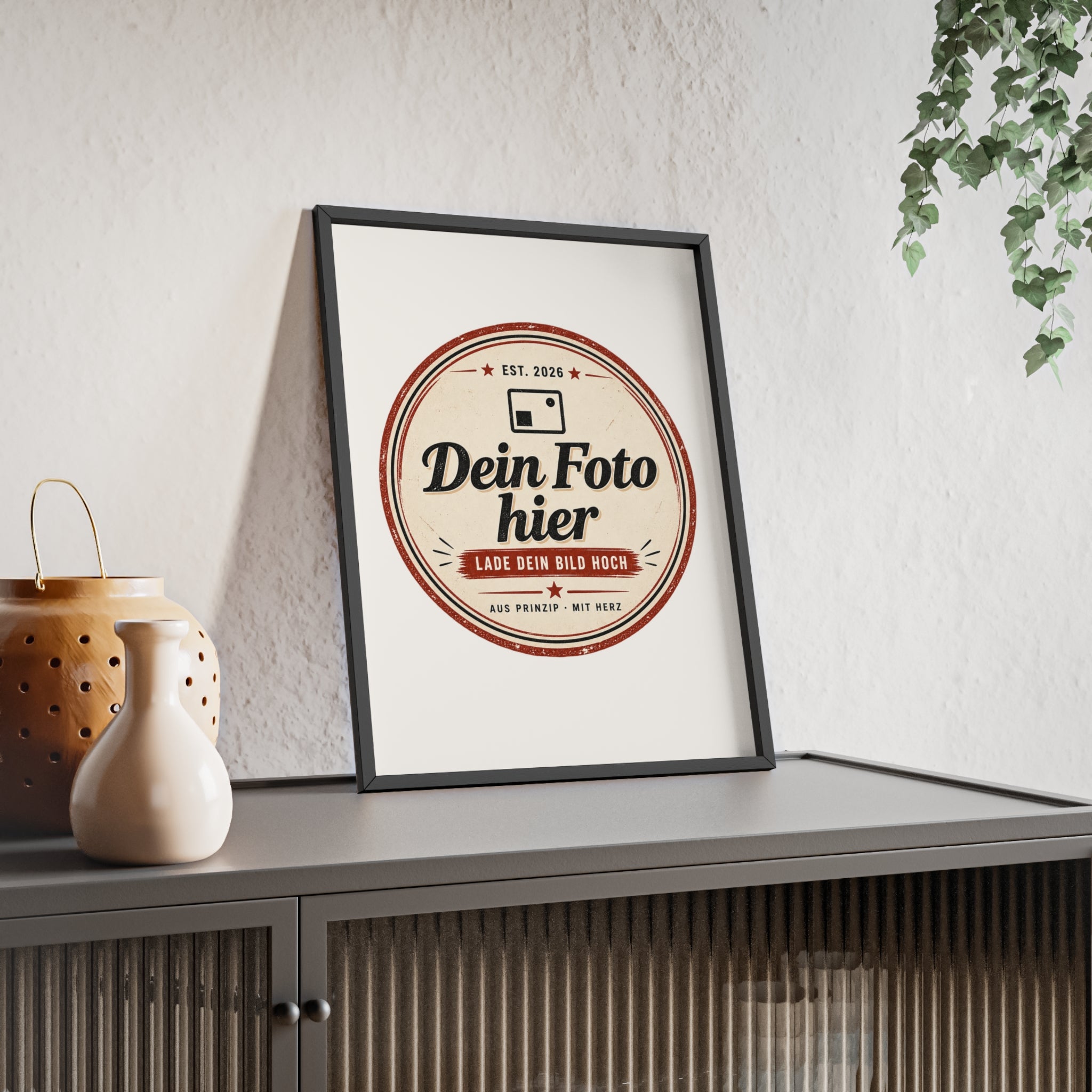 Personalized poster with wooden frame – Design a wall art with your own photo