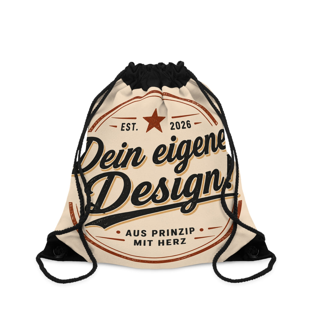 Drawstring Bag — 'Dein eigene Design!' Vintage German Typography Gym Sack