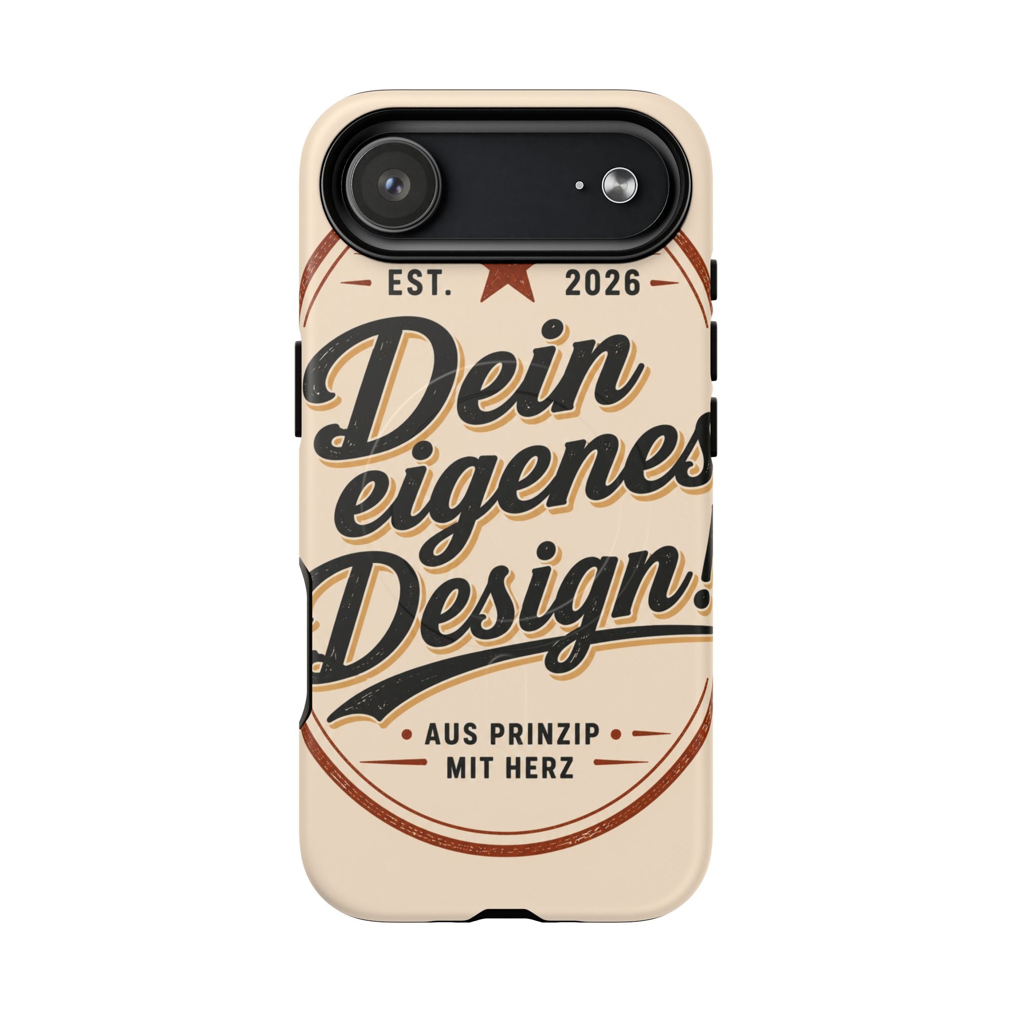 Tough Magnetic Phone Case — "Dein eigenes Design" Retro Script (Customizable)