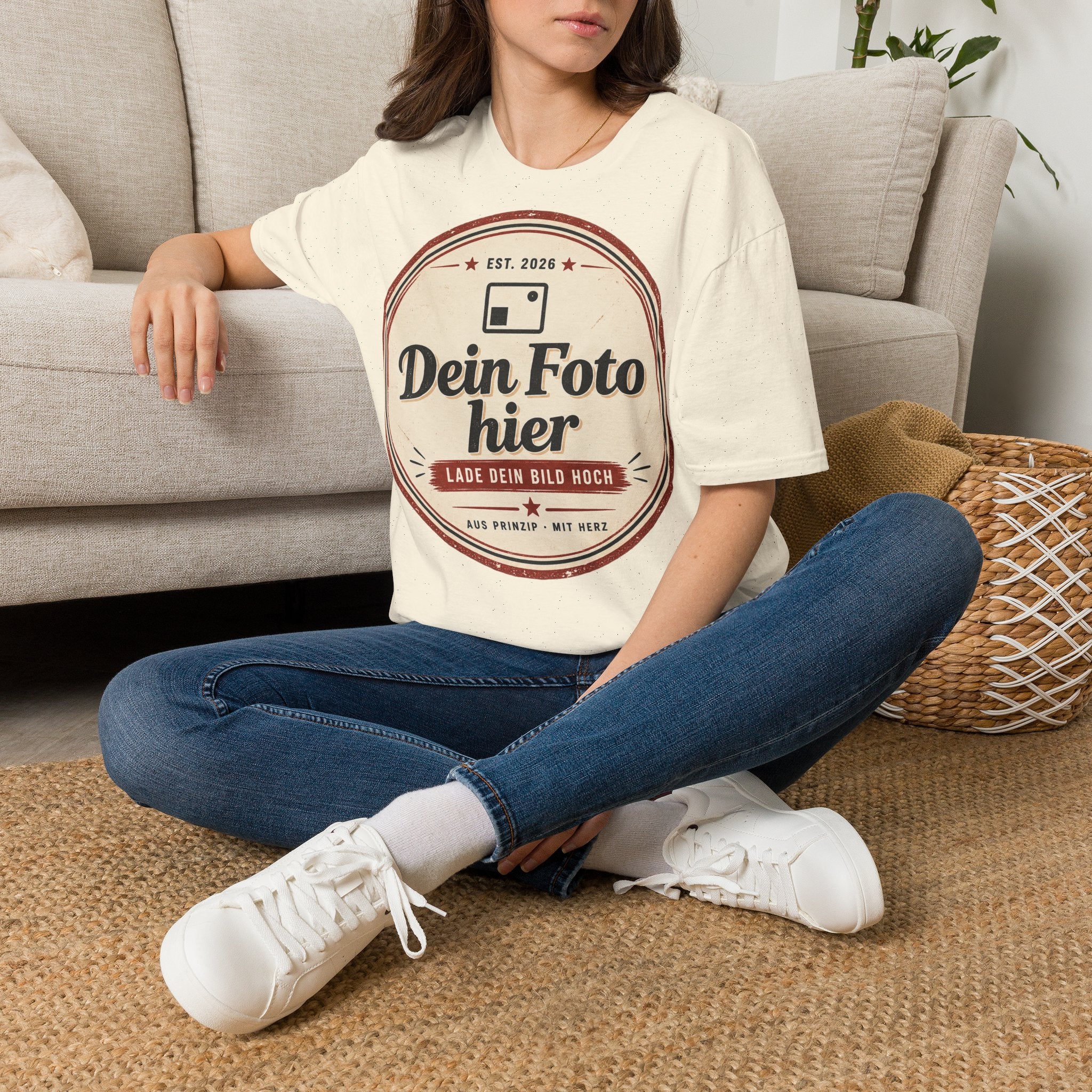 T-Shirt personalized with your own design – Unisex Softstyle printed
