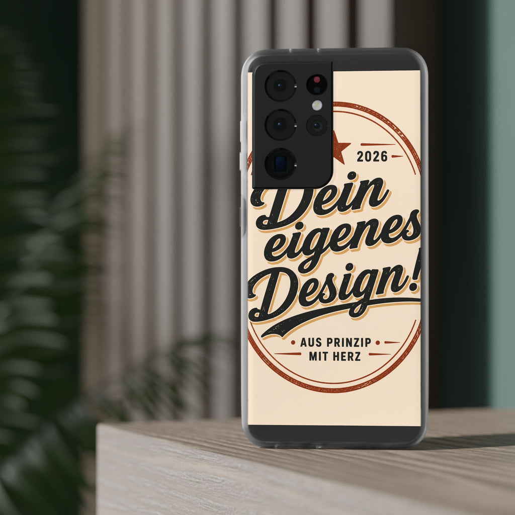 Phone Case — "Dein eigenes Design" Vintage Script Personalized Protective Case