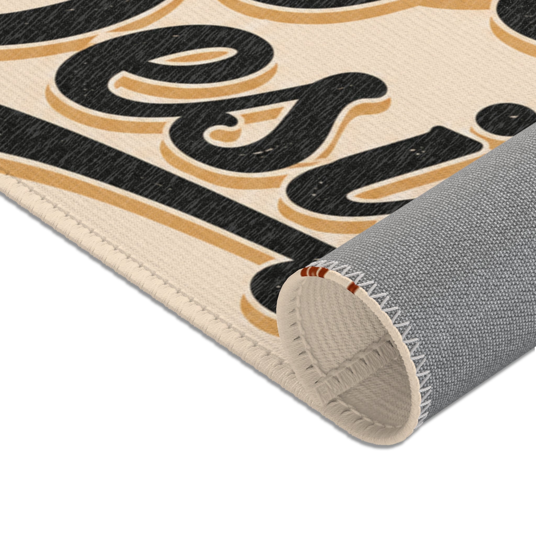 Personalized Vintage Area Rug — "Dein eigenes Design!" German Retro Accent Rug