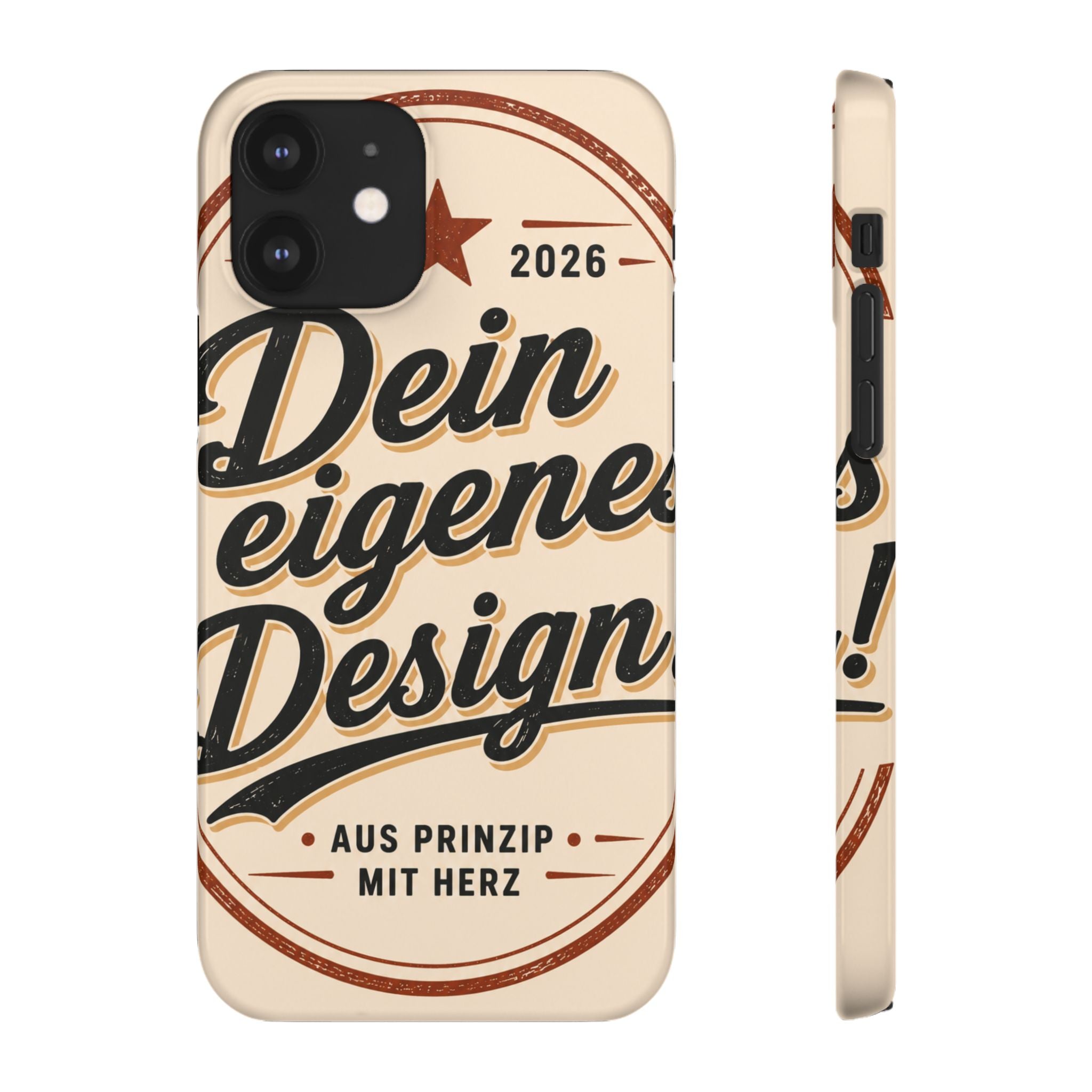 Phone Case — Retro "Dein eigenes Design" Customizable Snap Case
