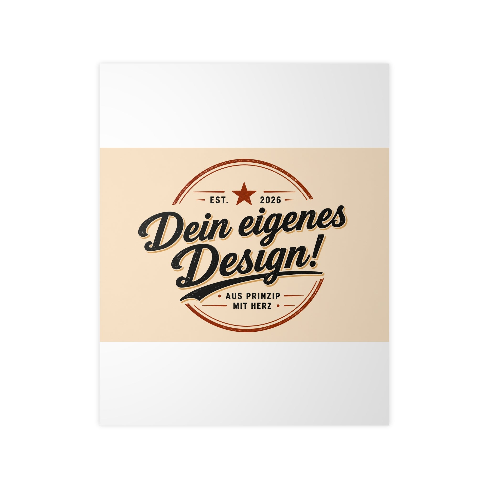 Custom Photopaper Poster — Personalizable Vintage Badge Design (Dein eigenes Design!)