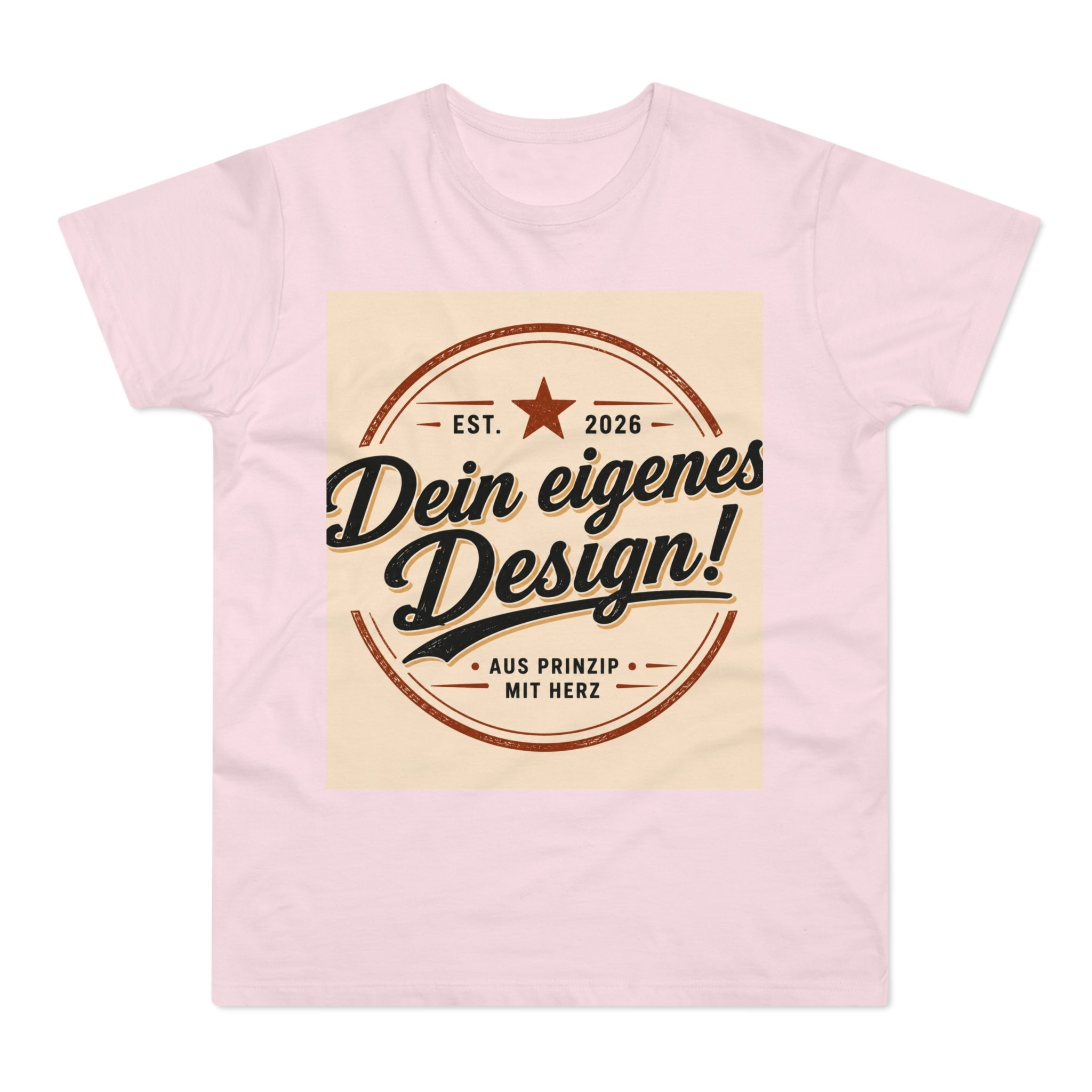 Men's Vintage Badge T‑Shirt — "Dein eigenes Design!" Retro Logo Tee
