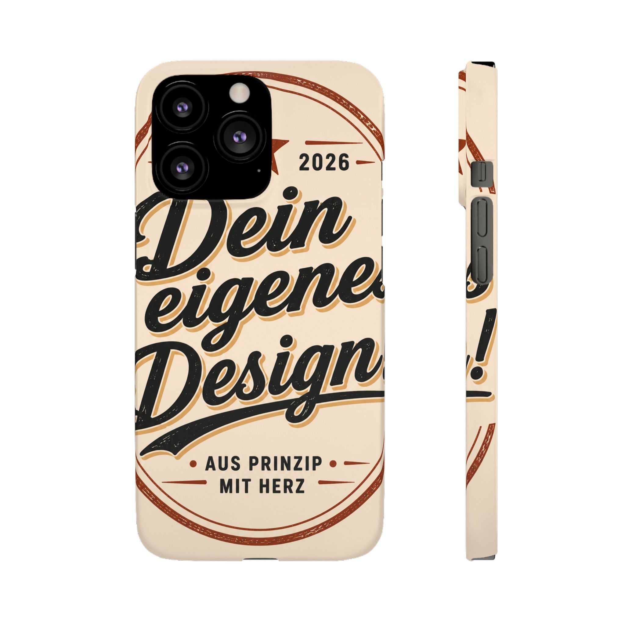 Phone Case — Retro "Dein eigenes Design" Customizable Snap Case