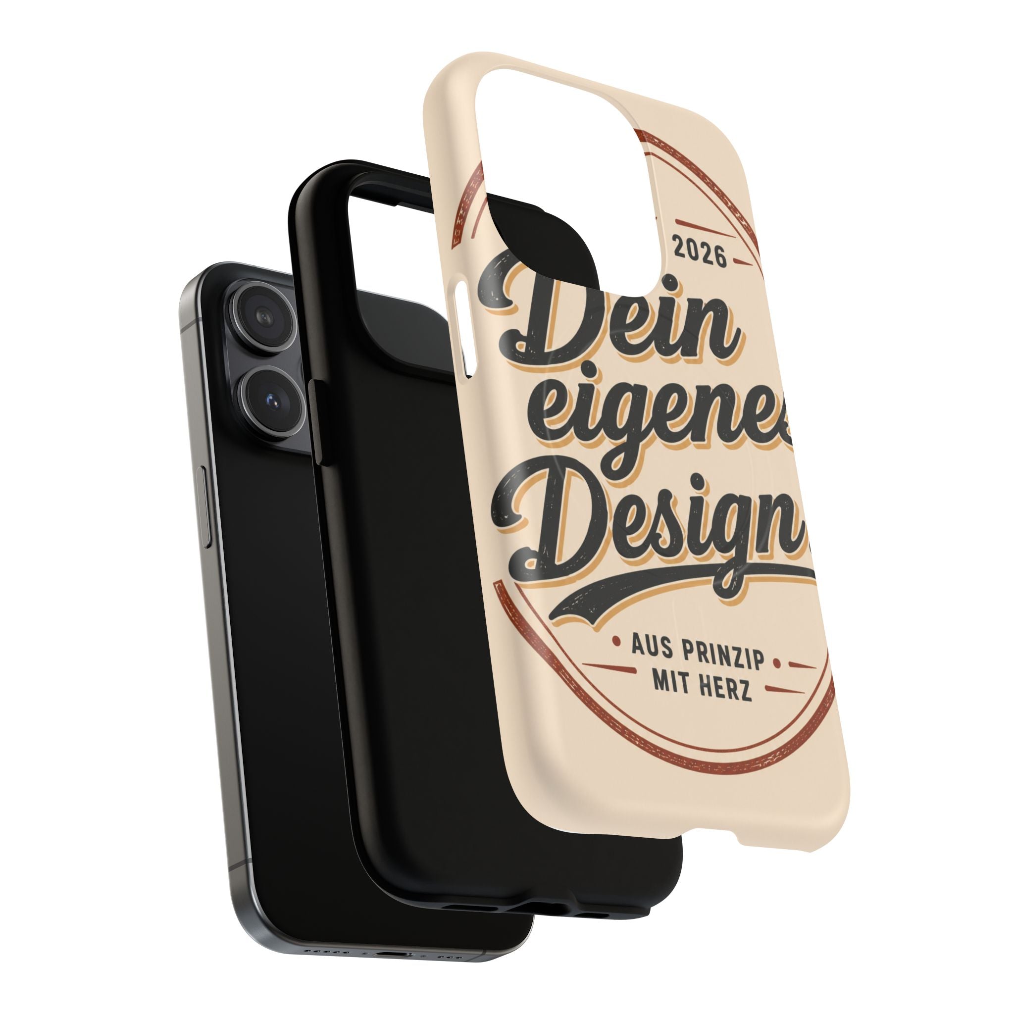 Tough Magnetic Phone Case — "Dein eigenes Design" Retro Script (Customizable)