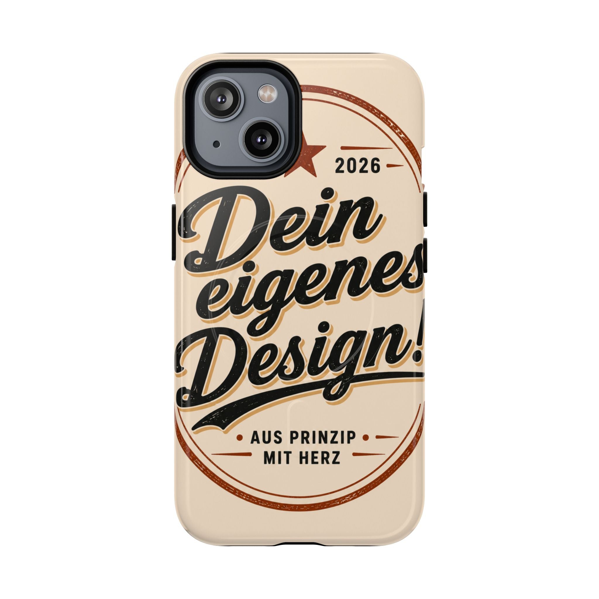 Tough Magnetic Phone Case — "Dein eigenes Design" Retro Script (Customizable)