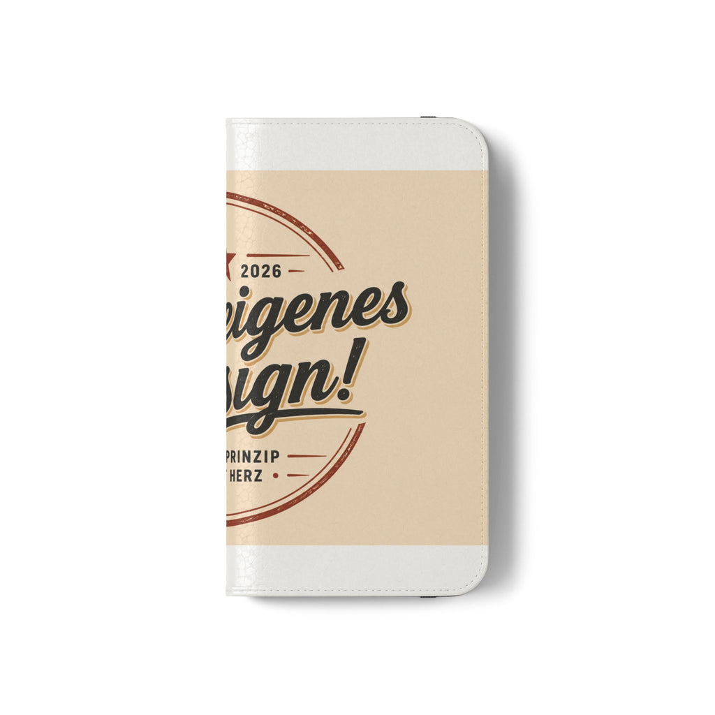 Flip Case Phone Wallet — "Dein eigenes Design!" Vintage Emblem