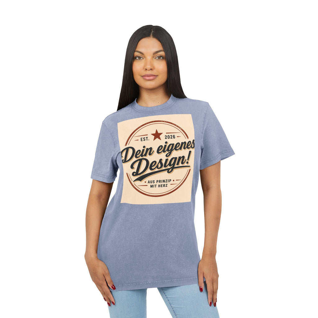 Vintage Acid-Washed Tee — Custom 'Dein eigenes Design!' Graphic