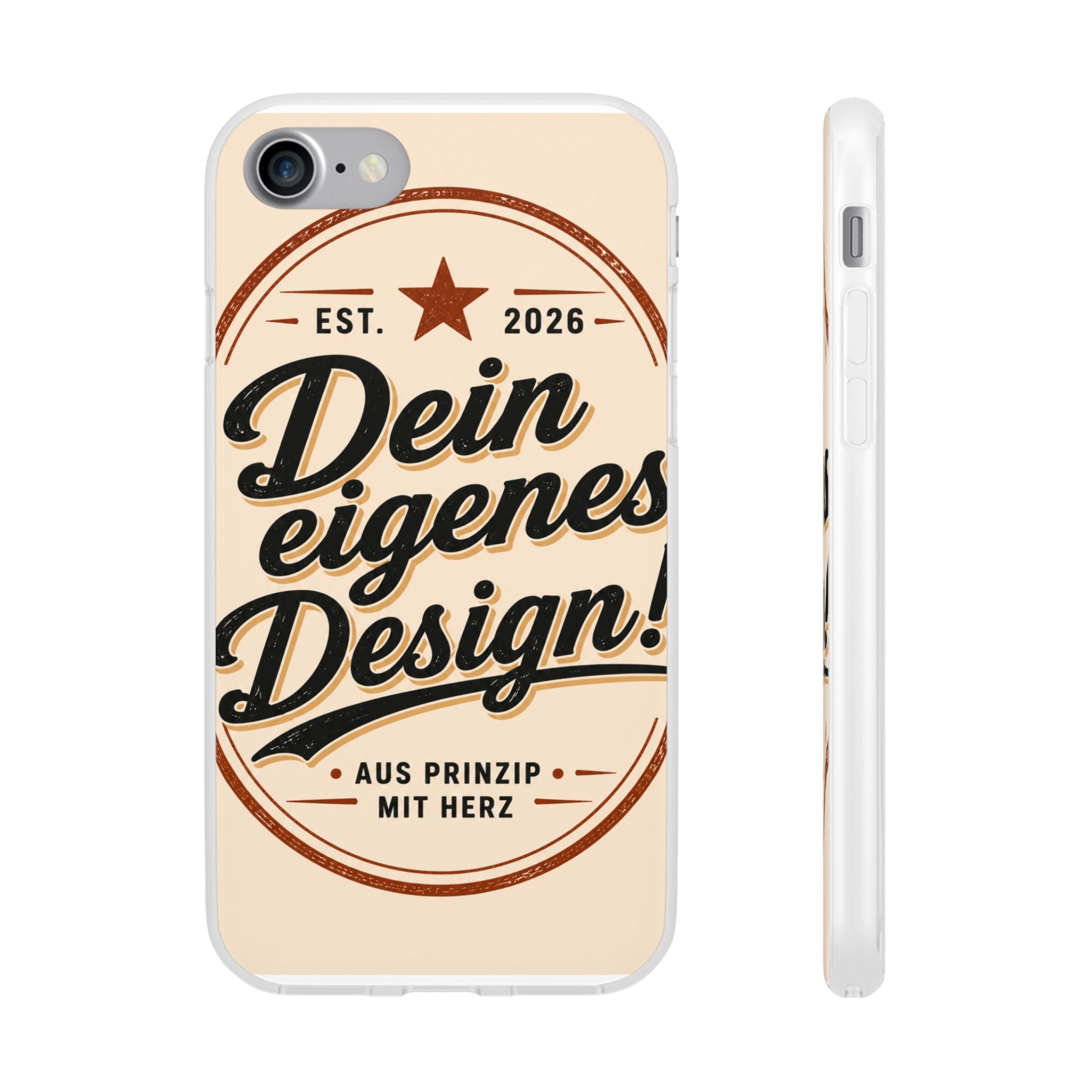 Phone Case — "Dein eigenes Design" Vintage Script Personalized Protective Case