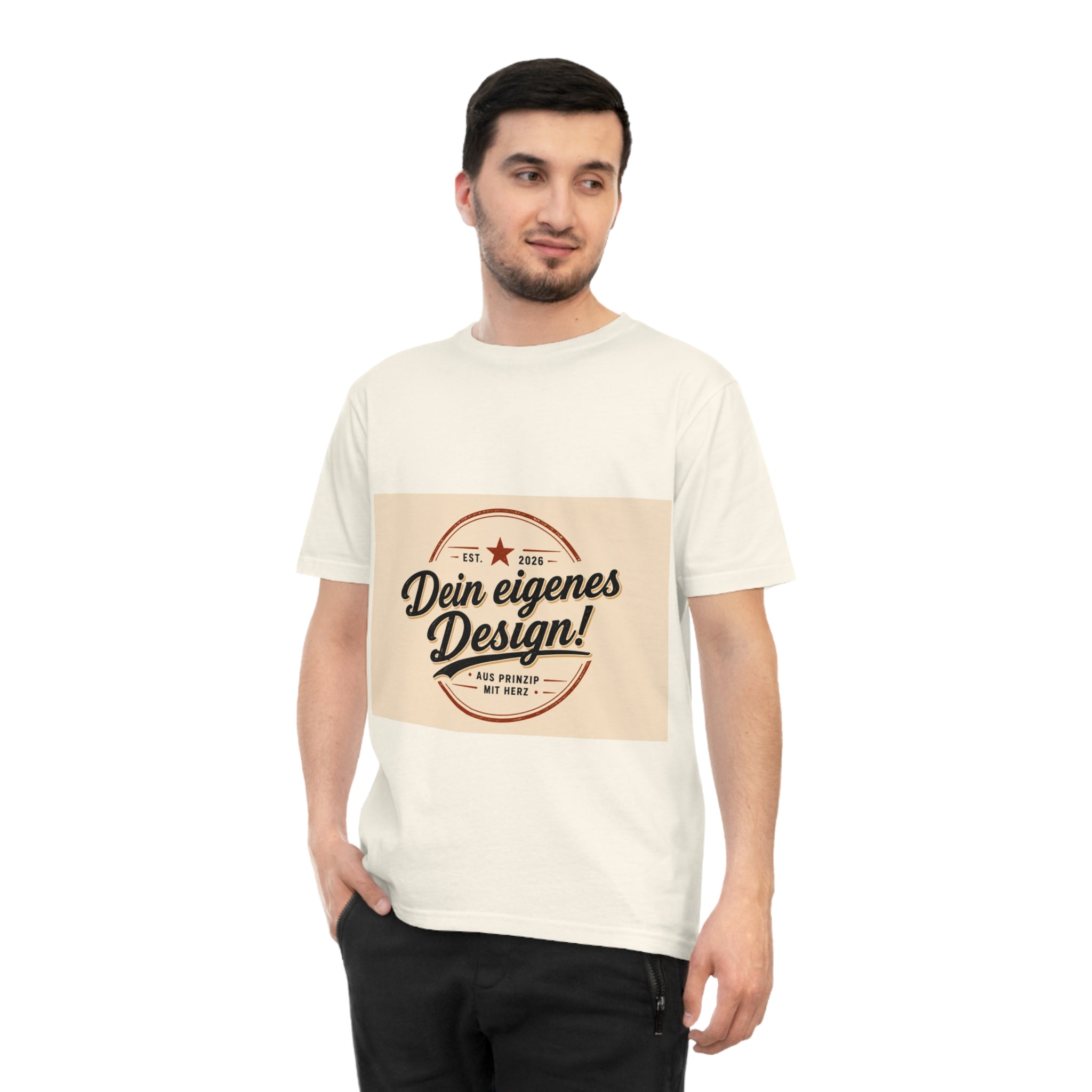 Vintage Badge T‑Shirt — "Dein eigenes Design!" Custom Retro Graphic Tee