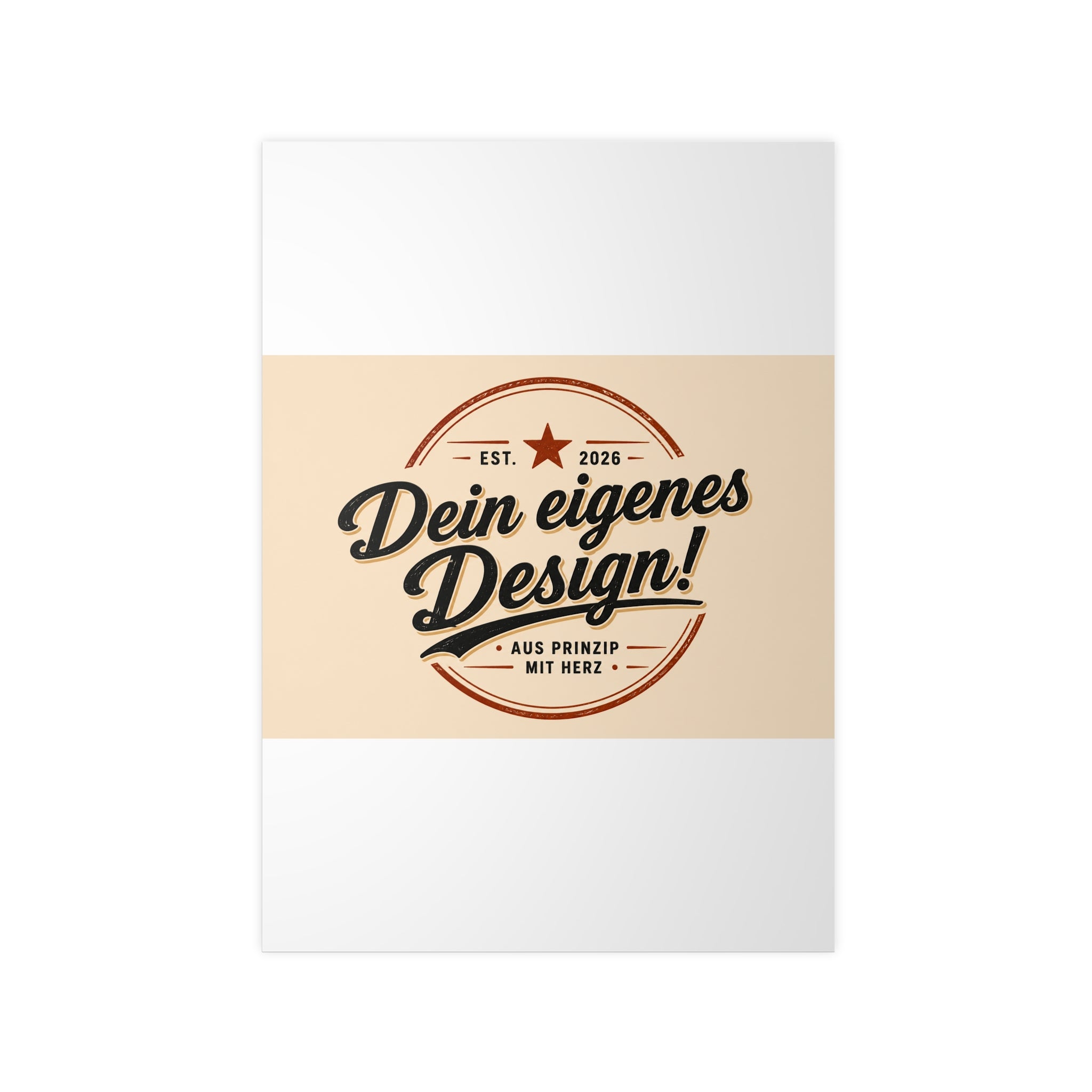 Custom Photopaper Poster — Personalizable Vintage Badge Design (Dein eigenes Design!)