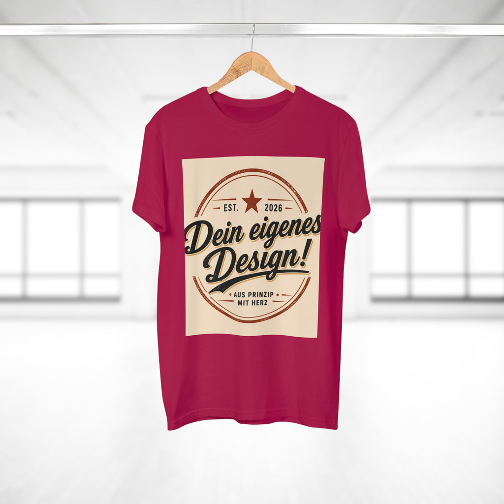 Men's Vintage Badge T‑Shirt — "Dein eigenes Design!" Retro Logo Tee