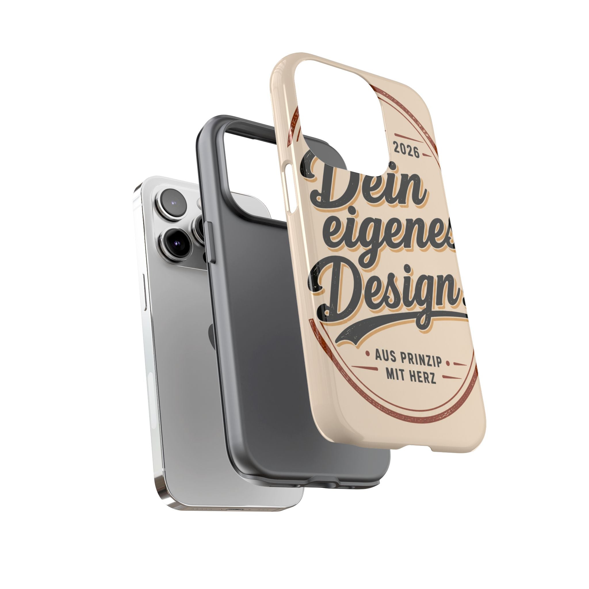 Custom Tough Phone Case — "Dein eigenes Design" Vintage Script Tough Case