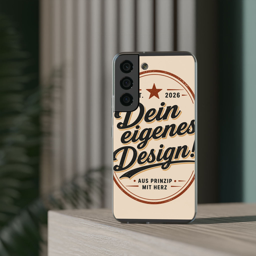 Phone Case — "Dein eigenes Design" Vintage Script Personalized Protective Case