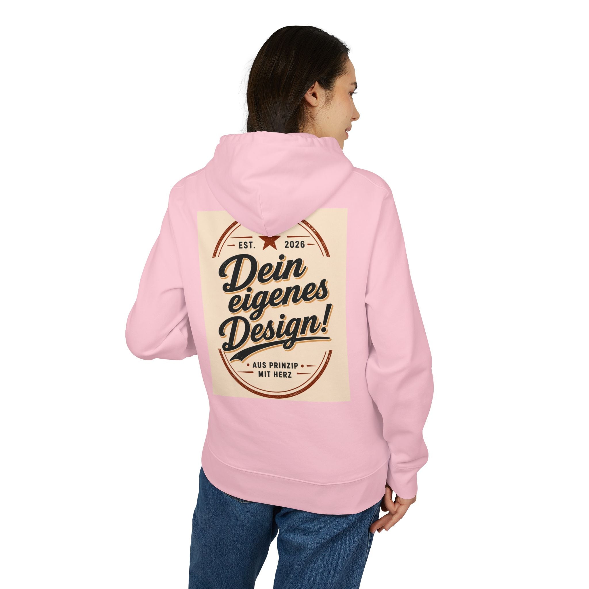 Hoodie — "Dein eigenes Design!" Vintage Badge Pullover