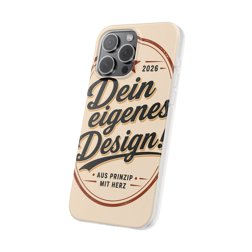 Phone Case — "Dein eigenes Design" Vintage Script Personalized Protective Case