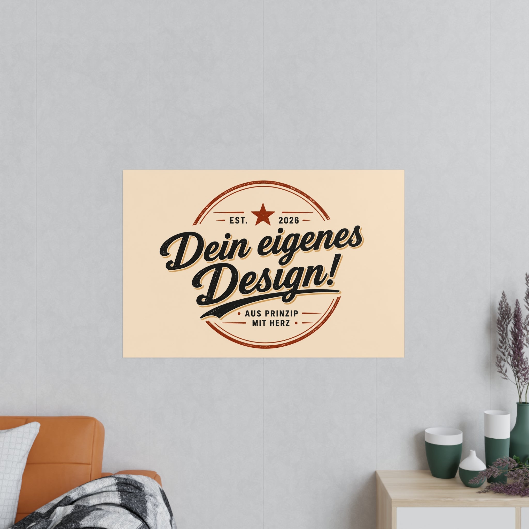 Custom Photopaper Poster — Personalizable Vintage Badge Design (Dein eigenes Design!)