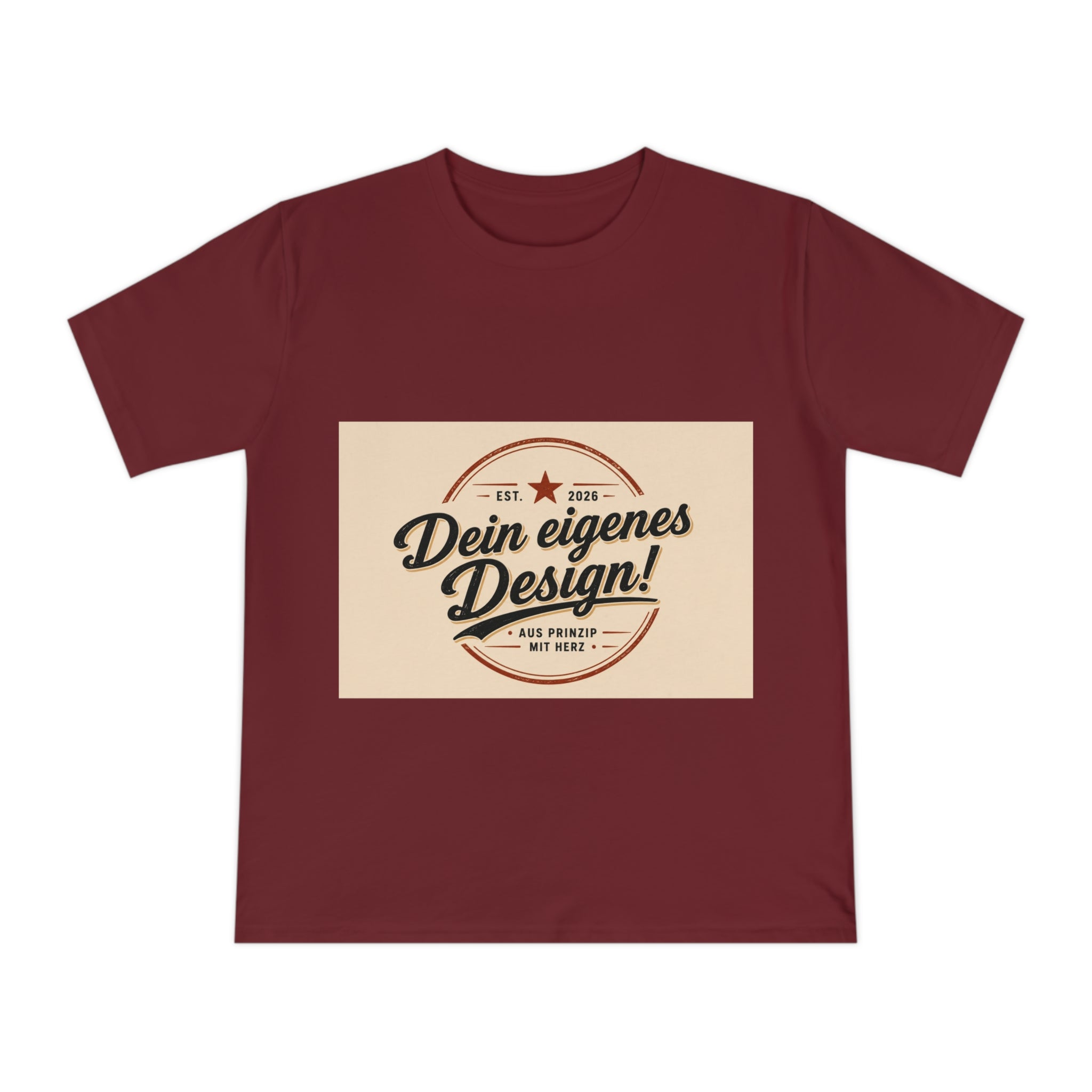 Vintage Badge T‑Shirt — "Dein eigenes Design!" Custom Retro Graphic Tee