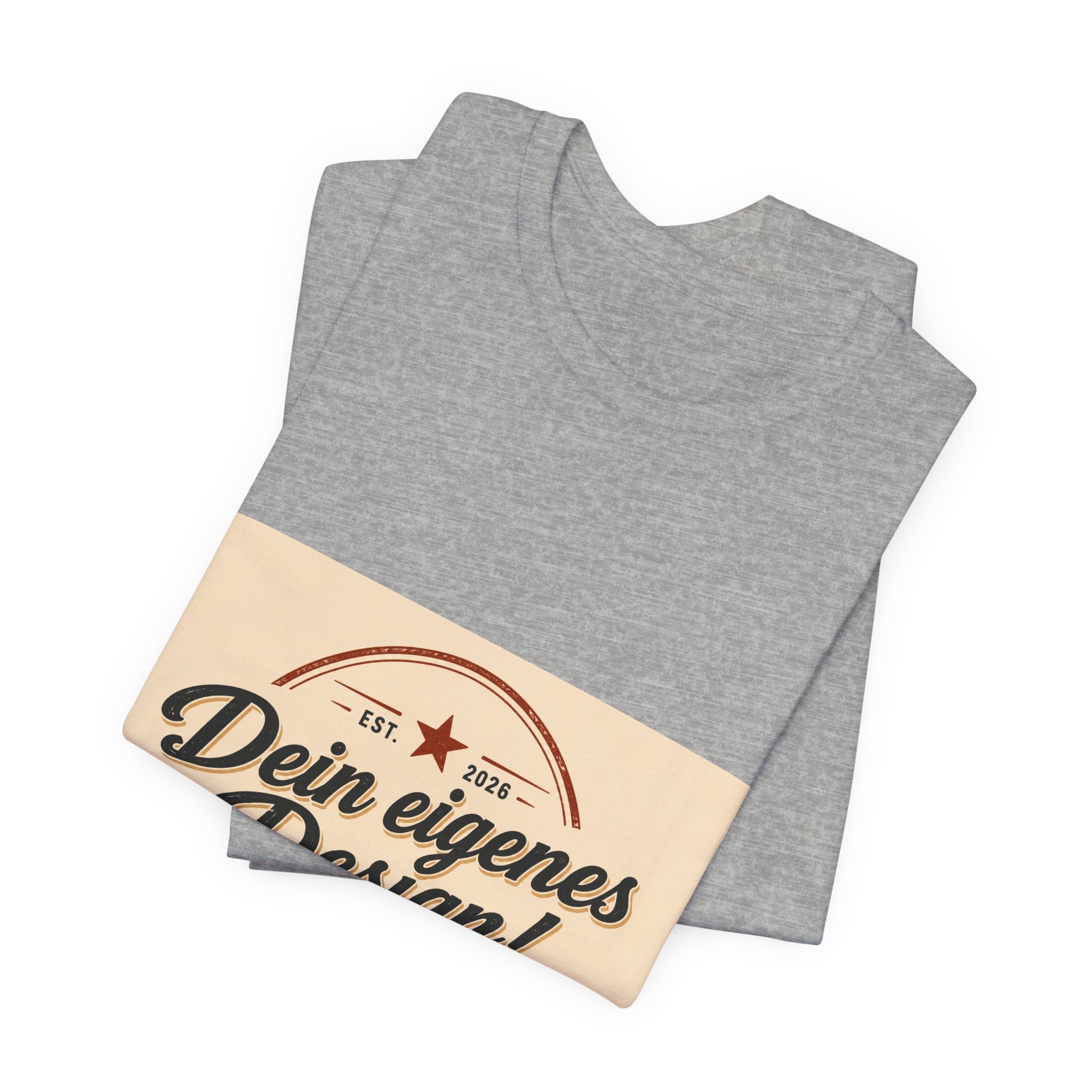 Custom Vintage Badge T-Shirt — "Dein eigenes Design" Personalized Tee