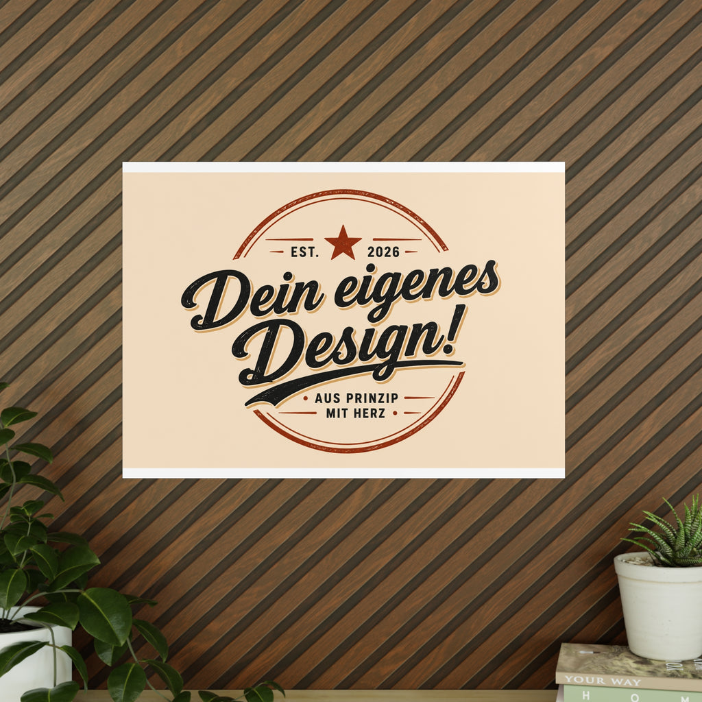 Custom Photopaper Poster — Personalizable Vintage Badge Design (Dein eigenes Design!)