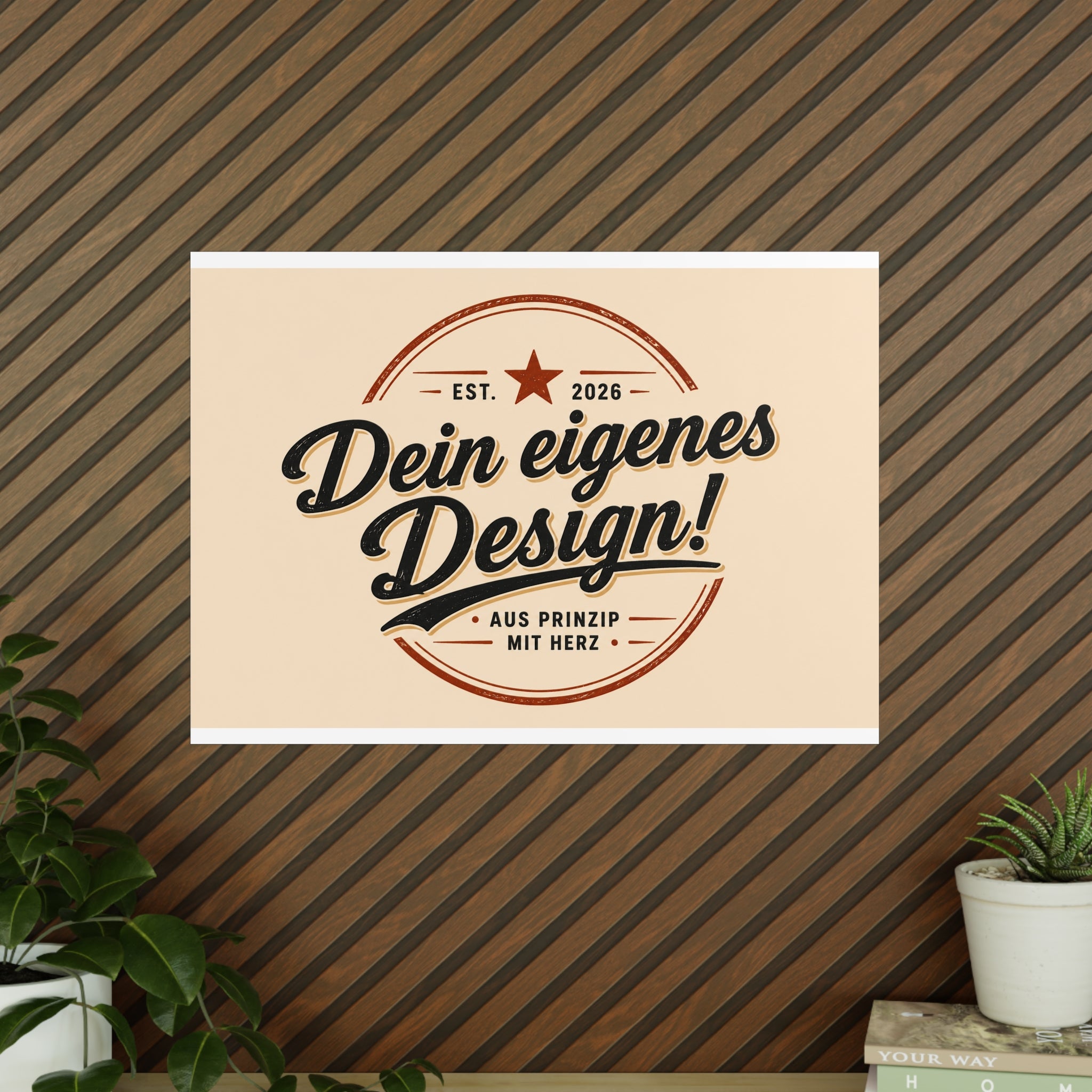 Custom Photopaper Poster — Personalizable Vintage Badge Design (Dein eigenes Design!)