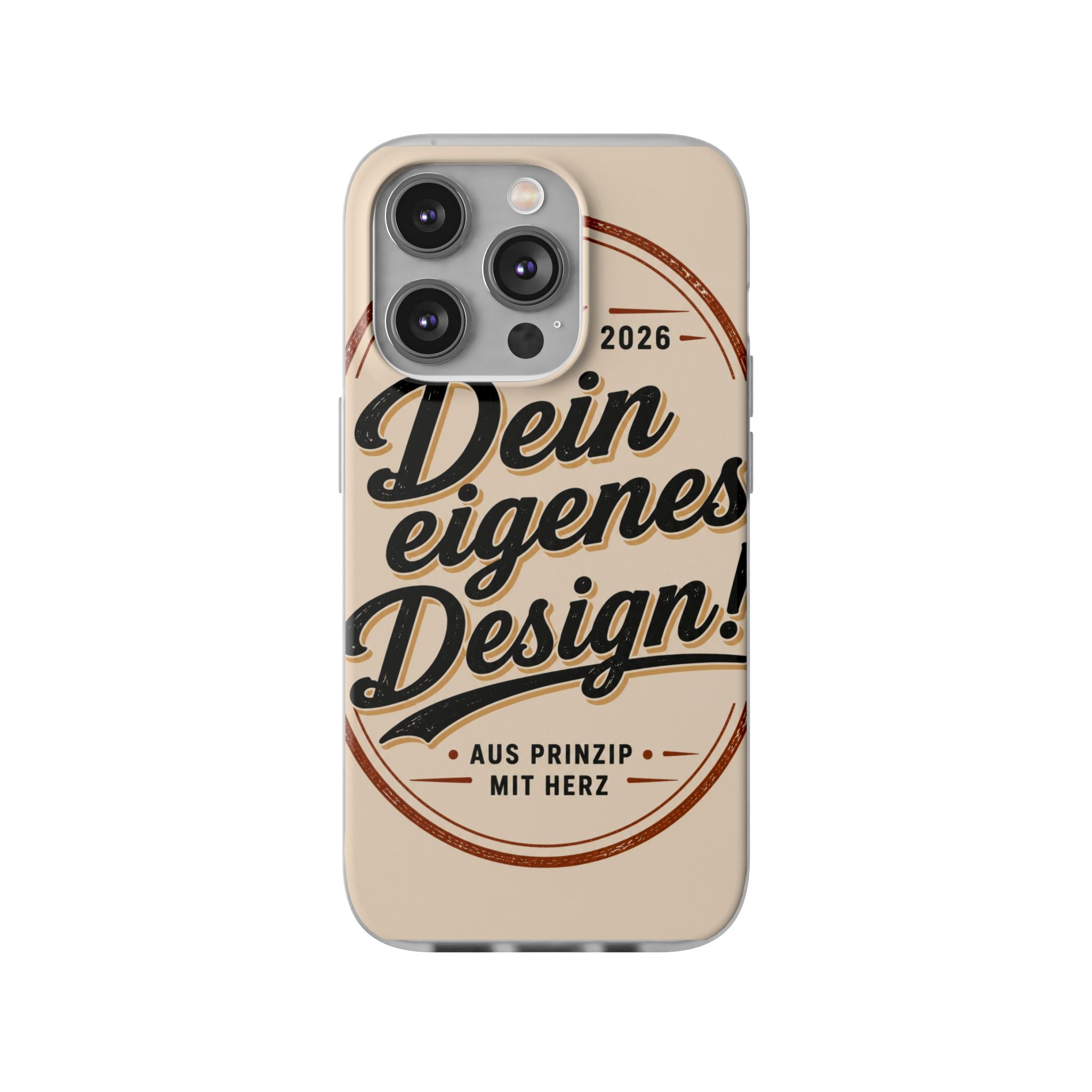 Phone Case — "Dein eigenes Design" Vintage Script Personalized Protective Case