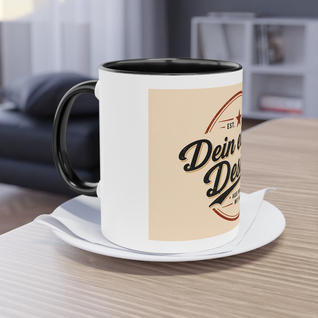 Zweifarbige Tasse personalisiert – Kaffeetasse 11oz mit eigenem Design bedrucken