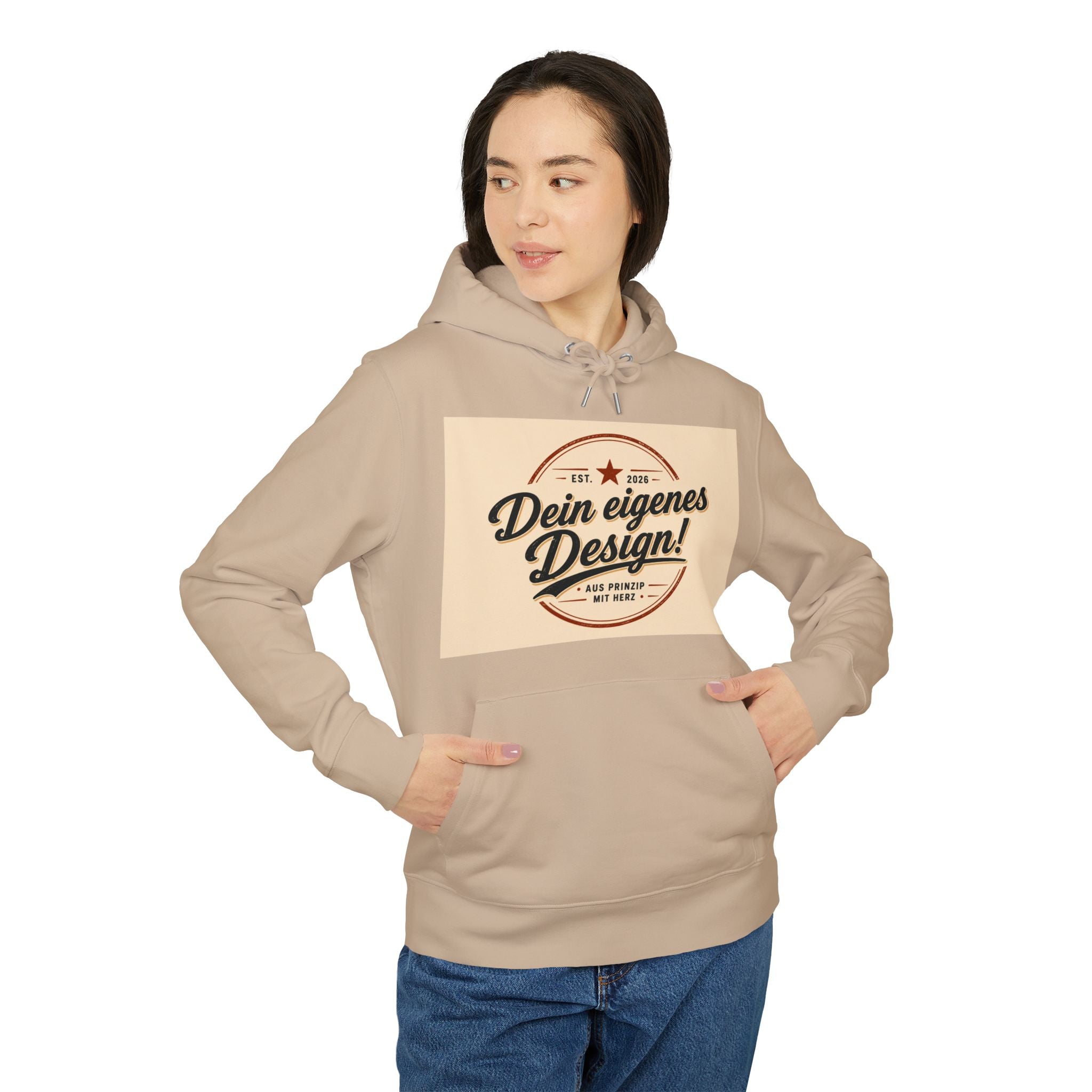 Hoodie — "Dein eigenes Design!" Vintage Badge Pullover