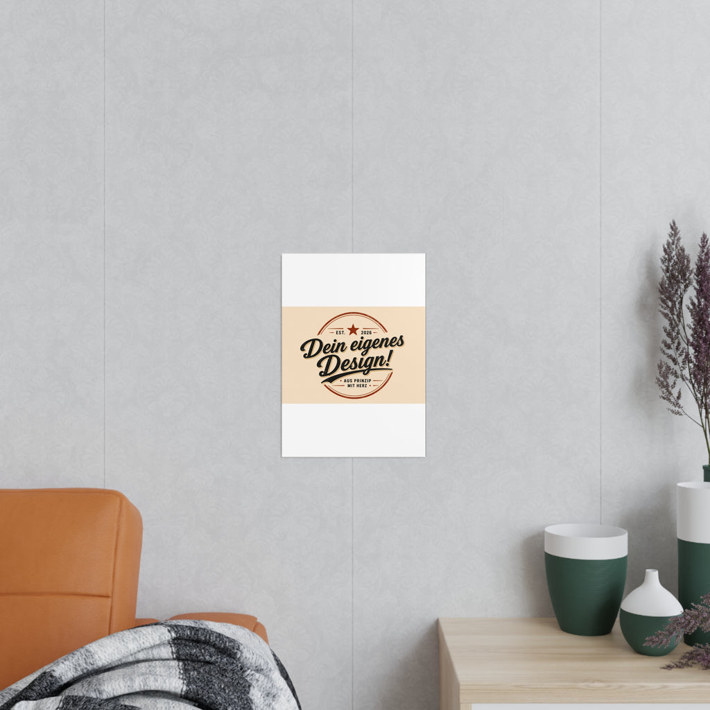 Custom Photopaper Poster — Personalizable Vintage Badge Design (Dein eigenes Design!)