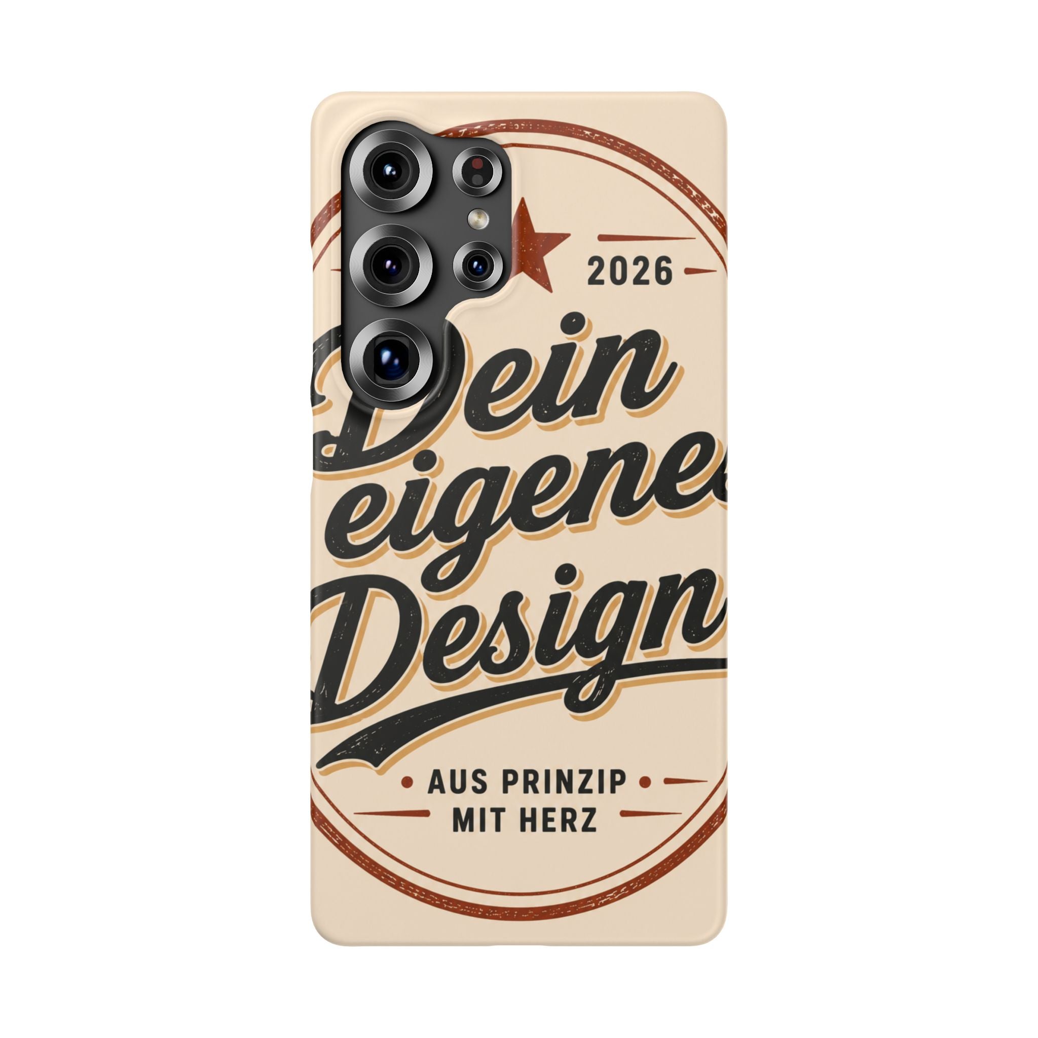Phone Case — Retro "Dein eigenes Design" Customizable Snap Case