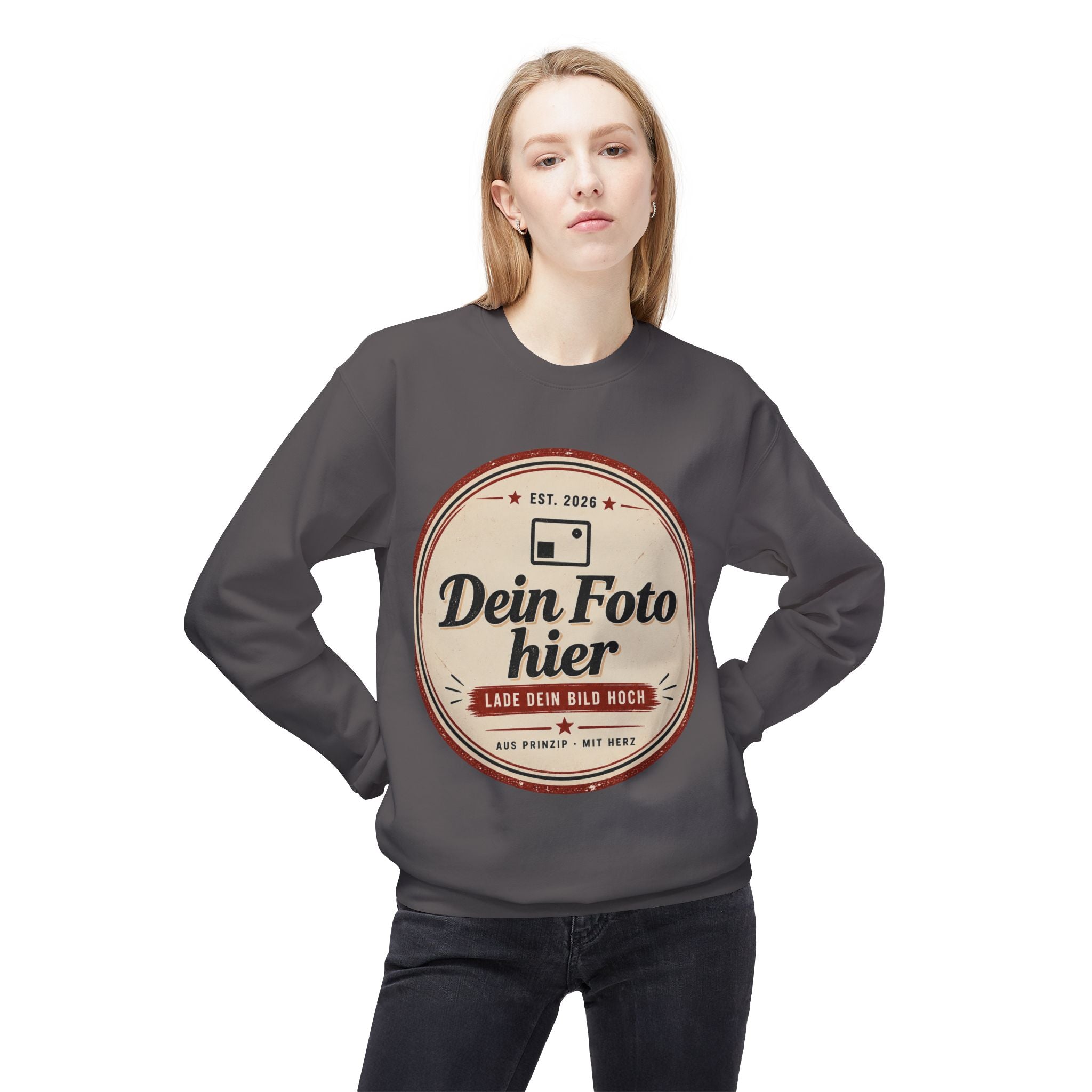Sweatshirt personalized with photo – Design and print your own crewneck