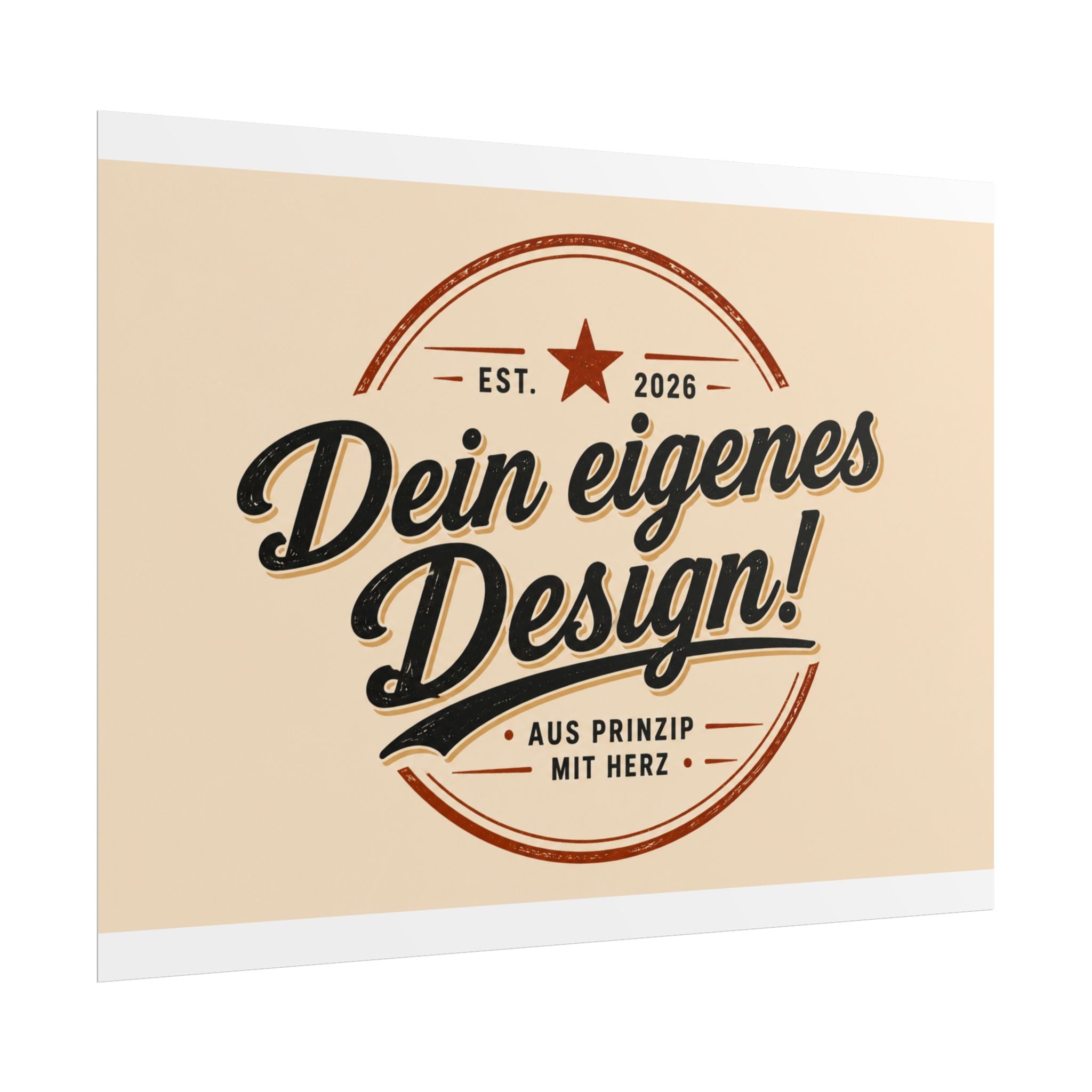 Rolled Poster – "Dein eigenes Design!" Vintage Badge Art Print (Customizable)