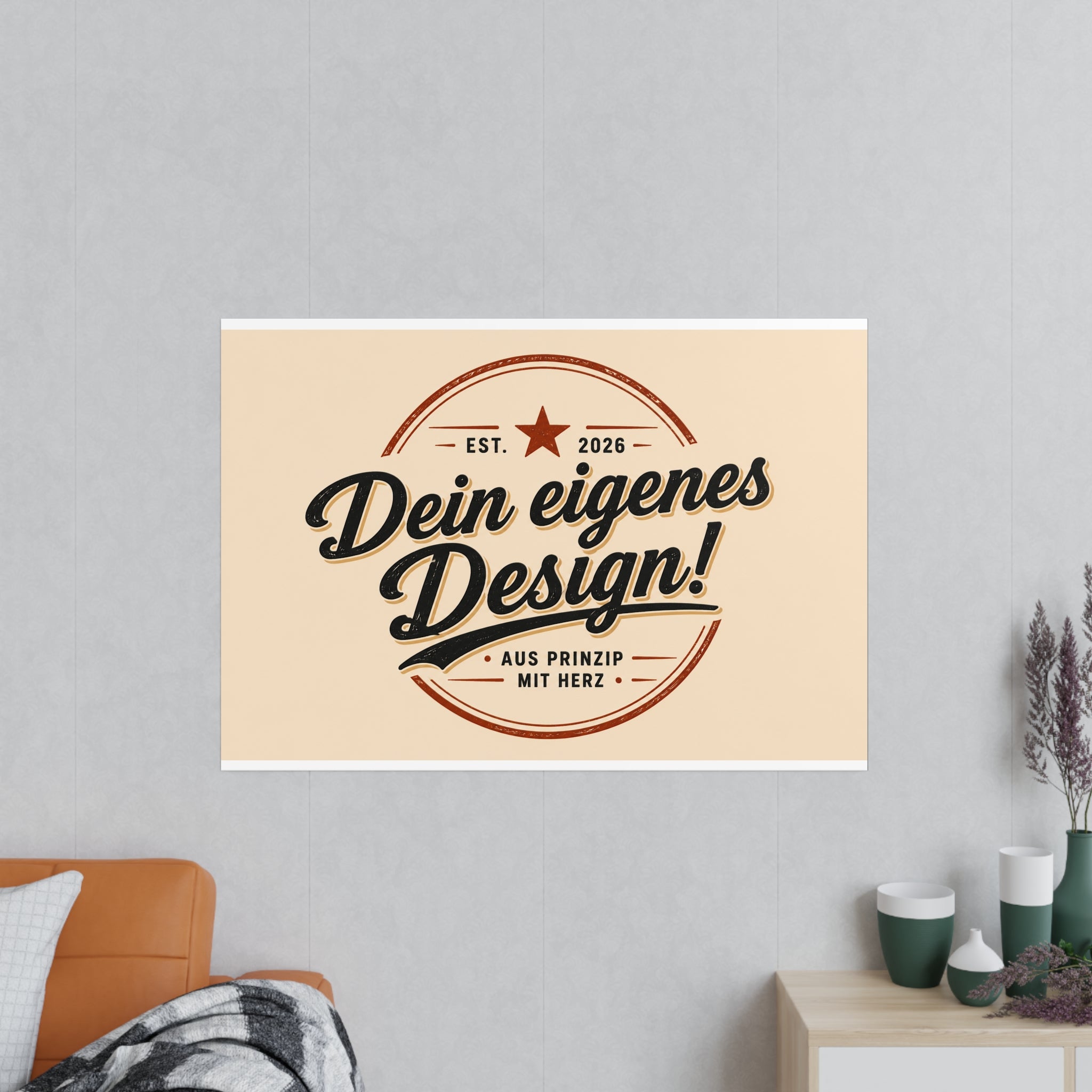 Custom Photopaper Poster — Personalizable Vintage Badge Design (Dein eigenes Design!)