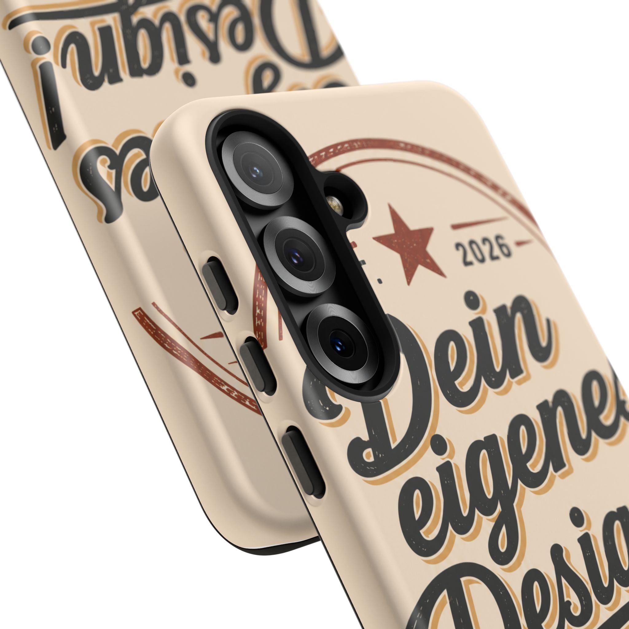 Custom Tough Phone Case — "Dein eigenes Design" Vintage Script Tough Case
