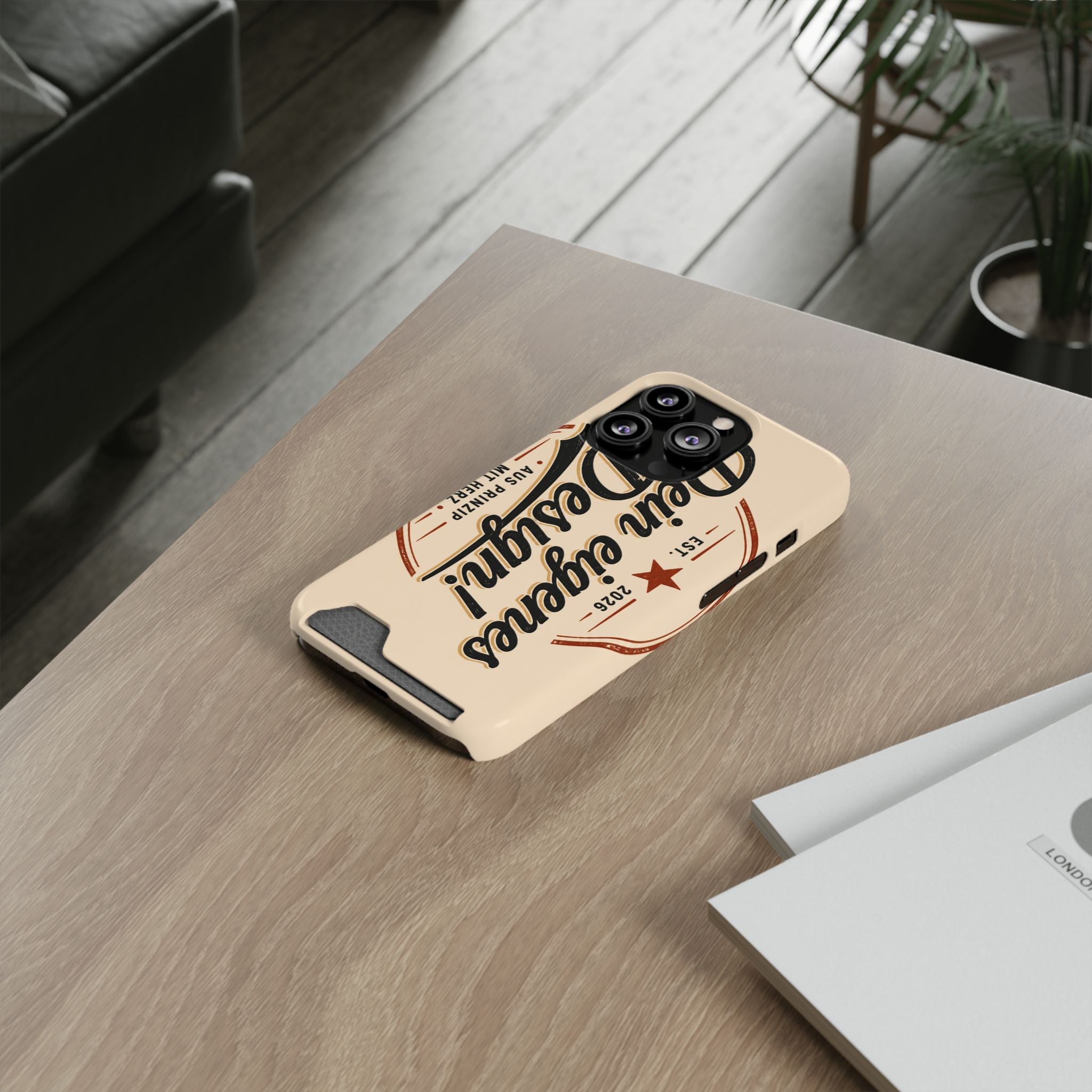 Handyhülle personalisiert mit Kartenhalter – iPhone & Samsung eigenes Design