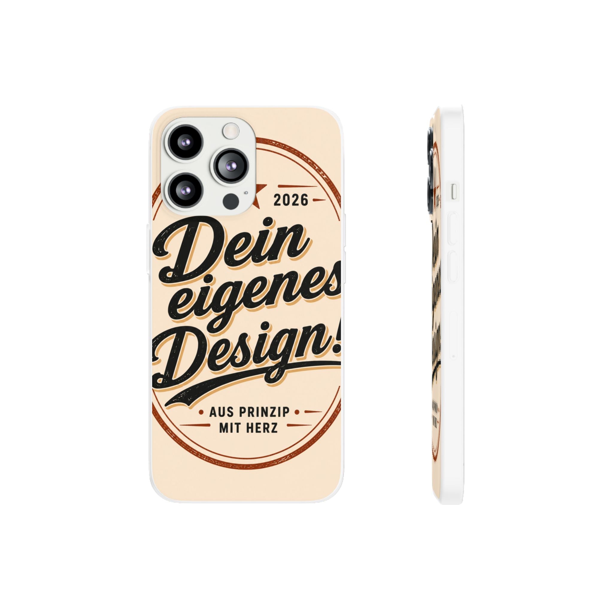 Phone Case — "Dein eigenes Design" Vintage Script Personalized Protective Case