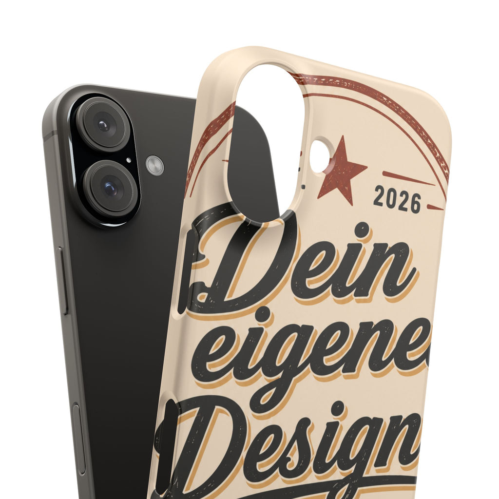 Phone Case — Retro "Dein eigenes Design" Customizable Snap Case