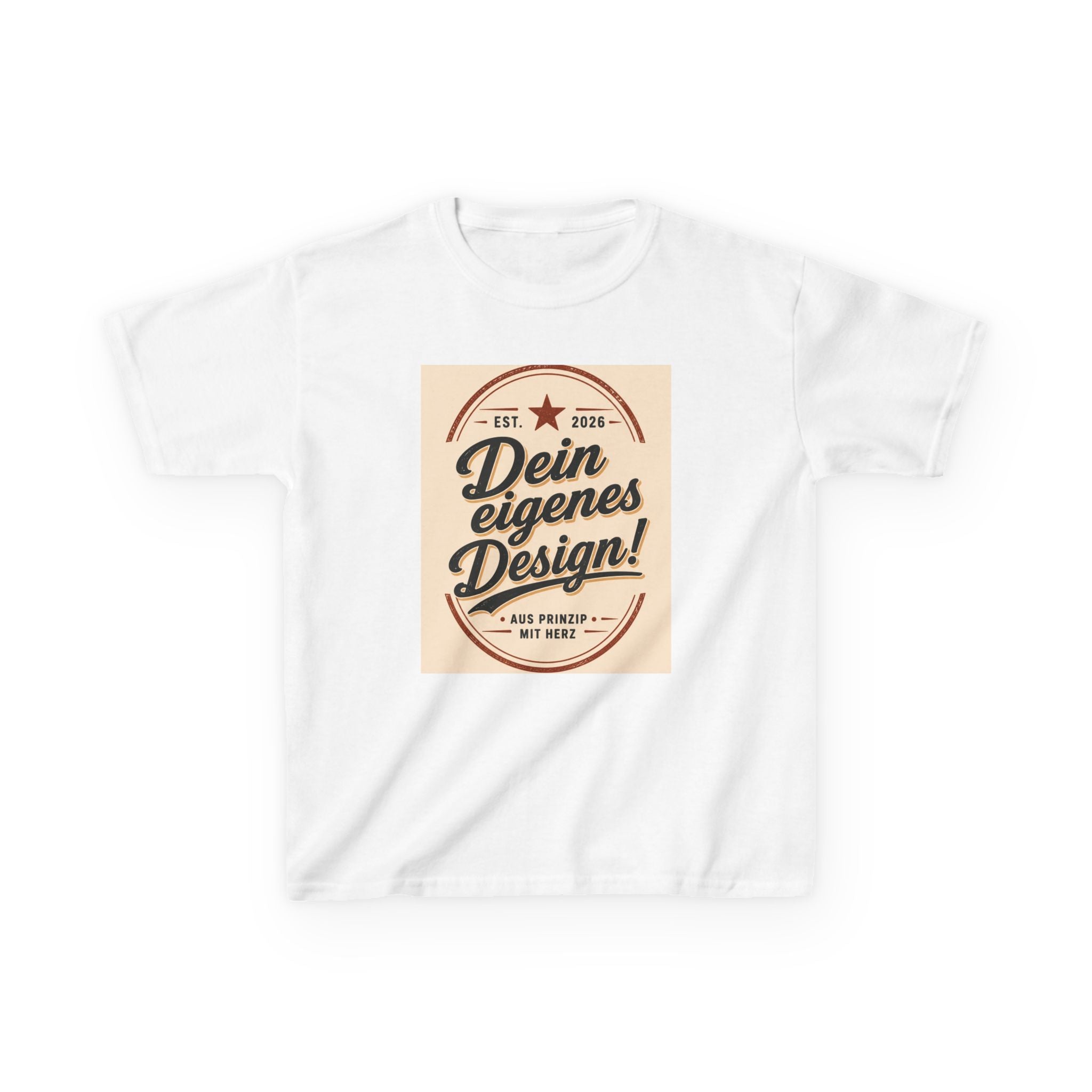 Kids T‑Shirt — "Dein eigenes Design!" Vintage Badge Graphic