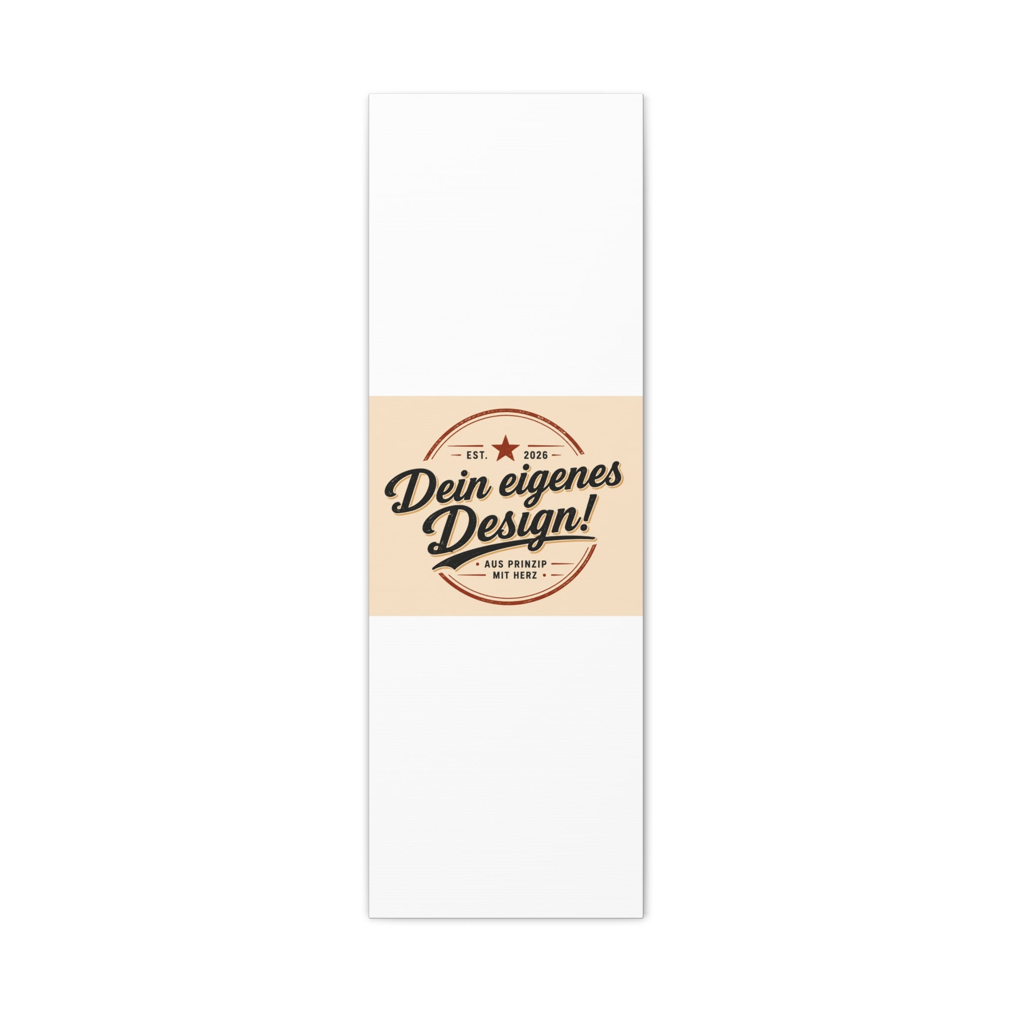 Matte Stretched Canvas - "Dein eigenes Design!" Vintage Badge Wall Art