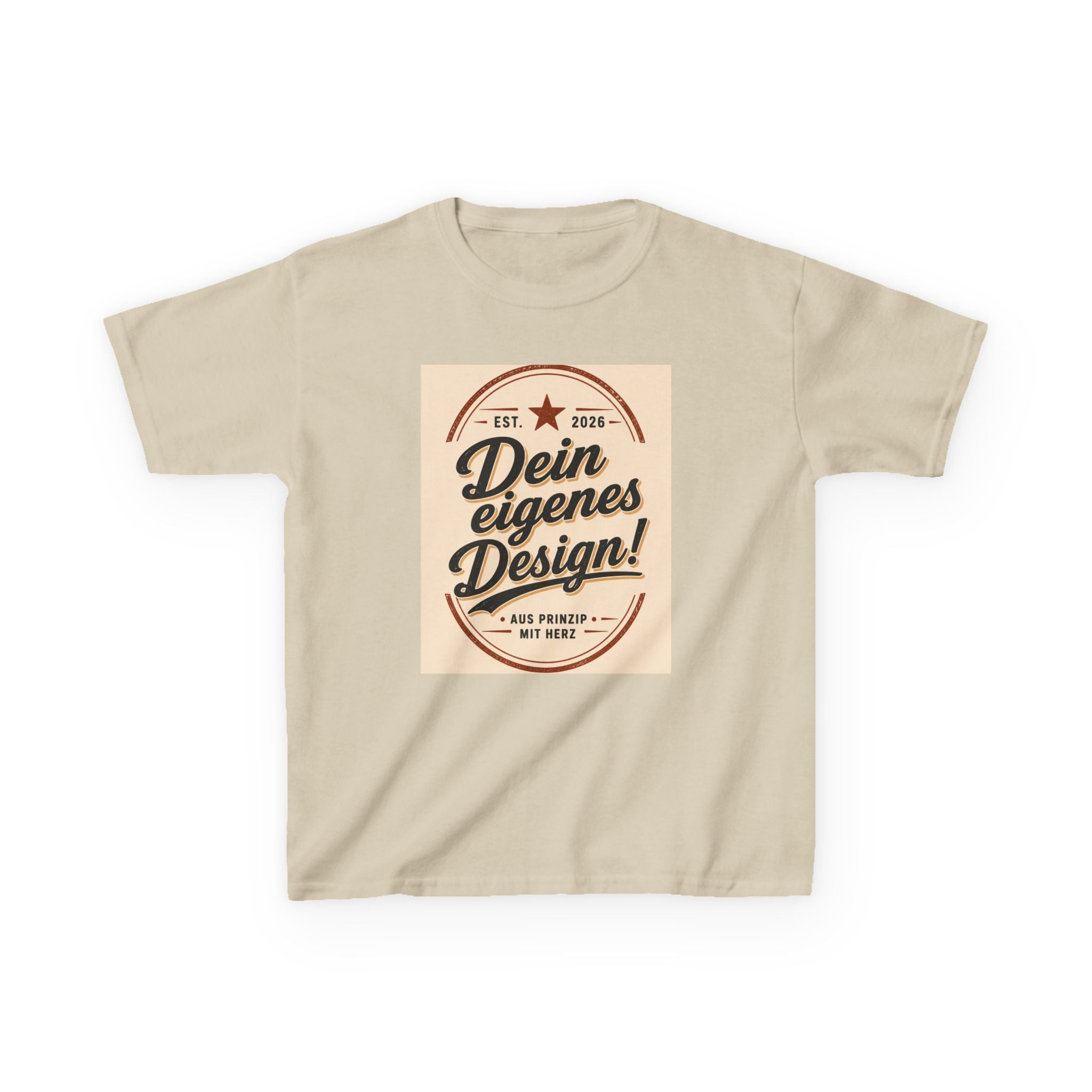 Kids T‑Shirt — "Dein eigenes Design!" Vintage Badge Graphic