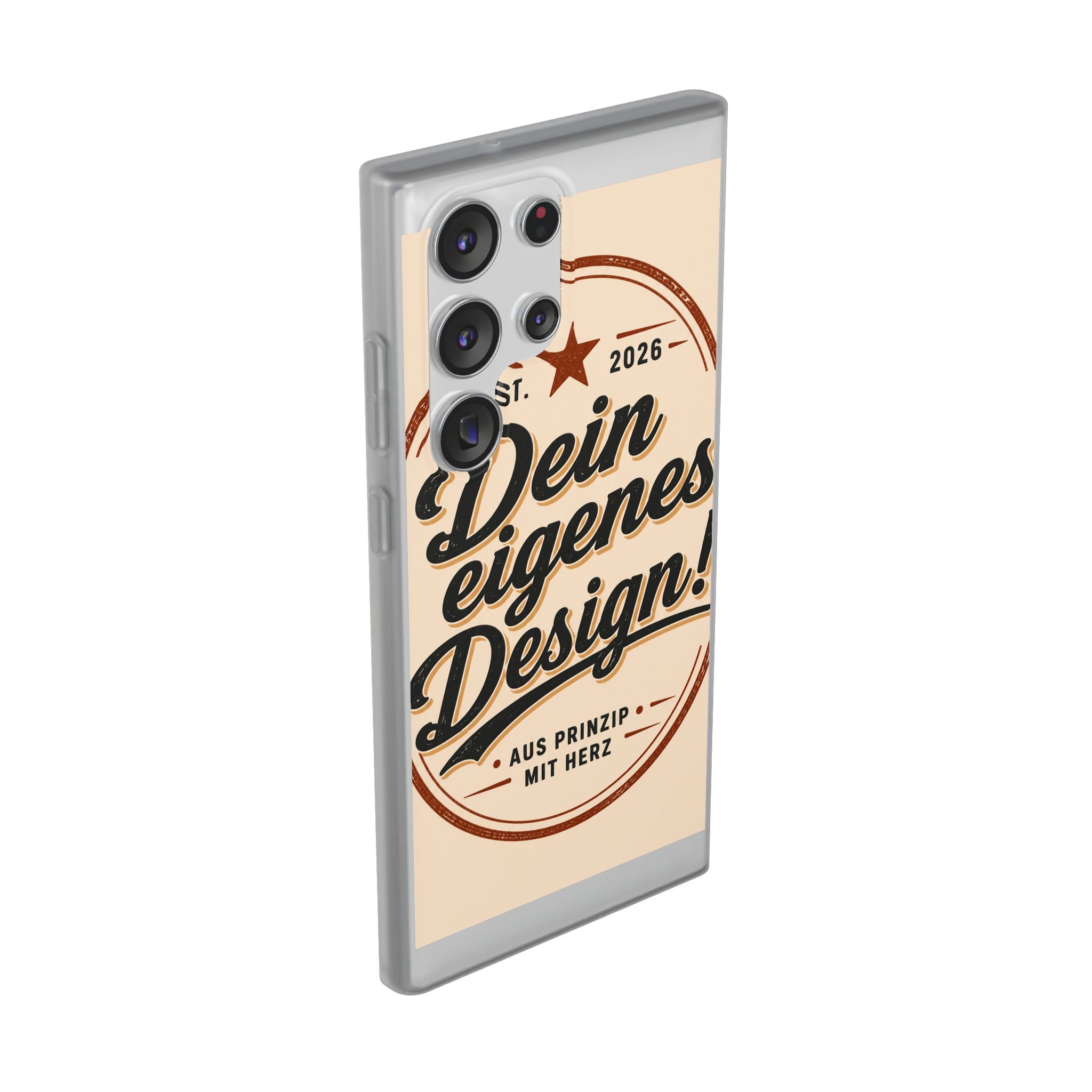 Phone Case — "Dein eigenes Design" Vintage Script Personalized Protective Case