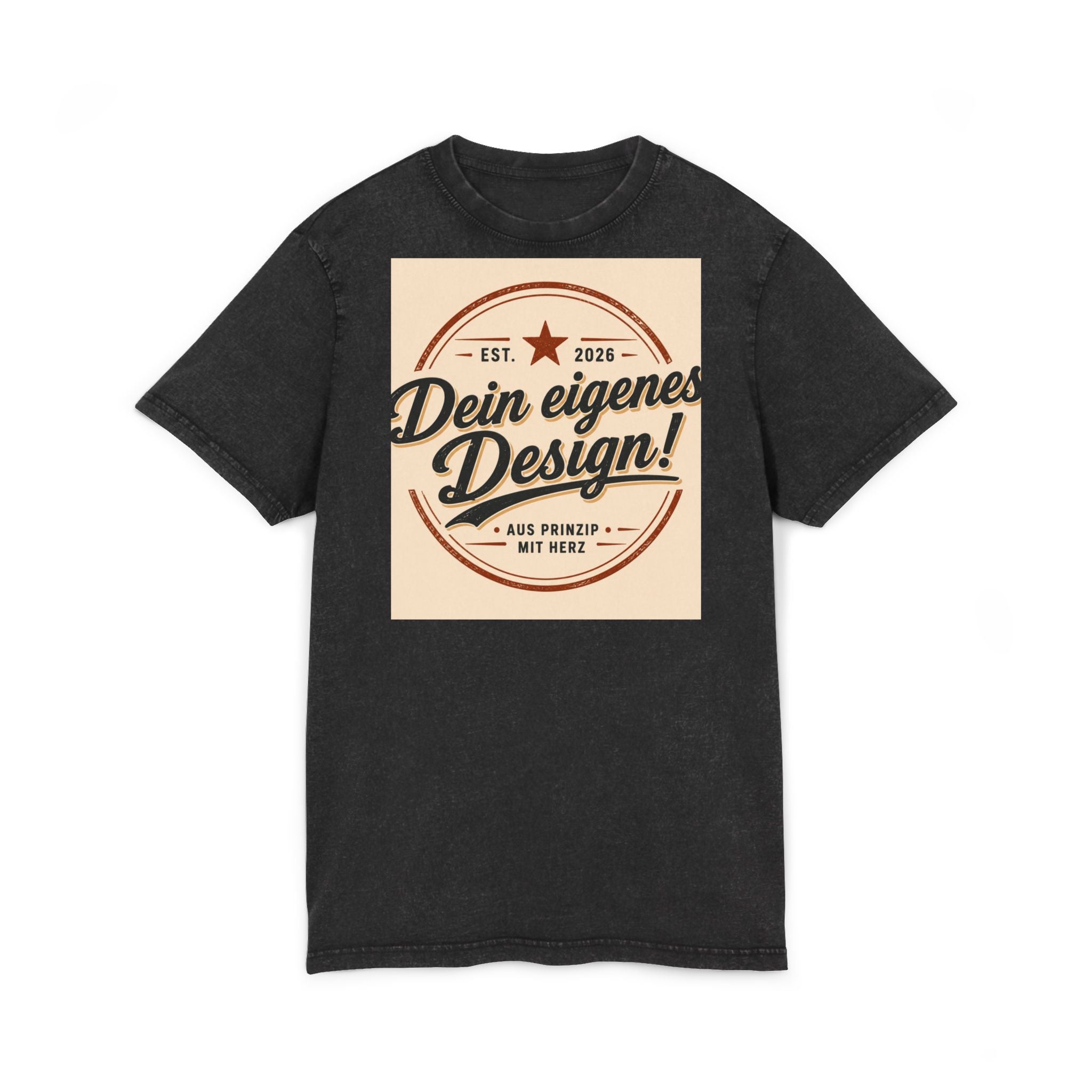 Vintage Acid-Washed Tee — Custom 'Dein eigenes Design!' Graphic