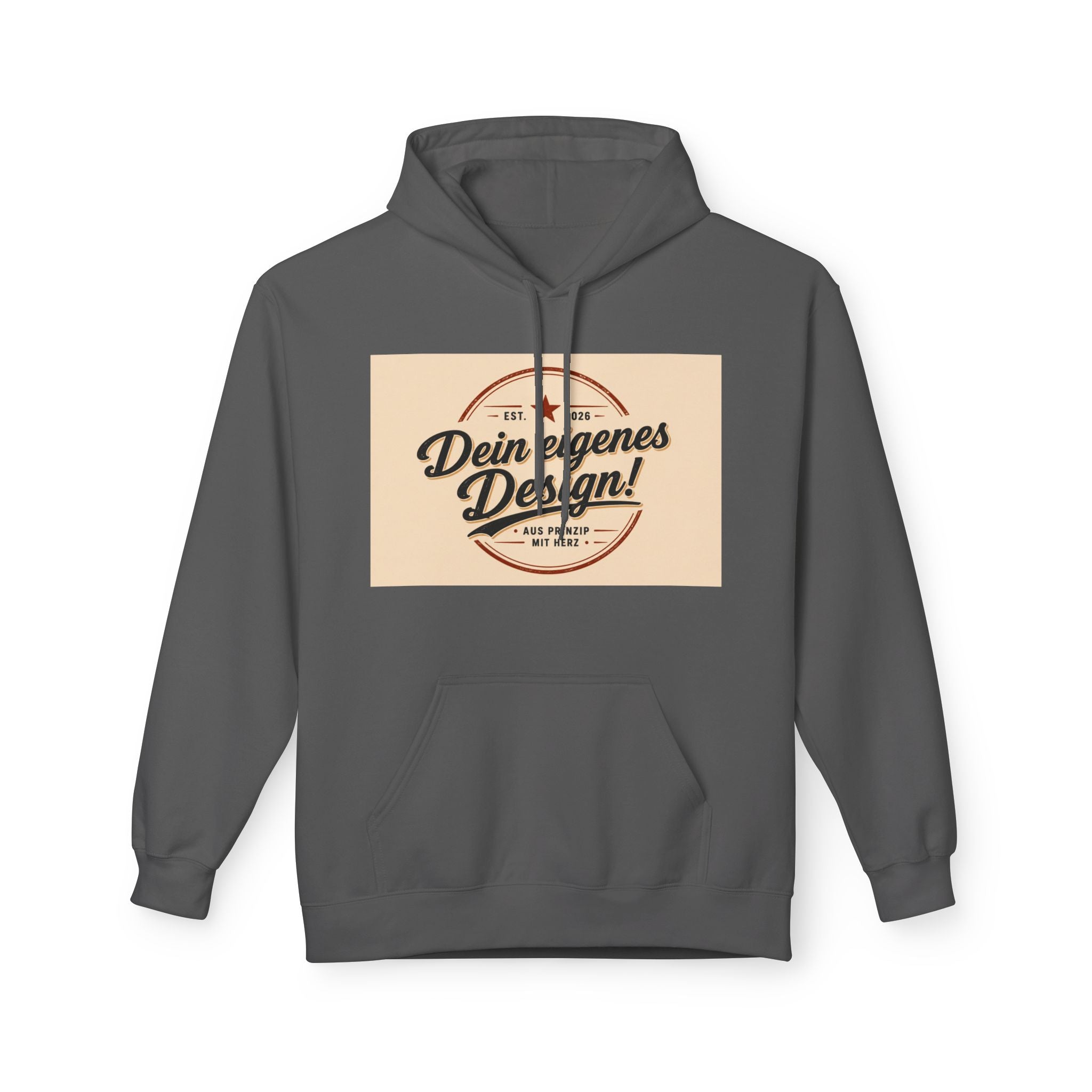 Hoodie — Custom Vintage Badge Design (Dein eigenes Design!)